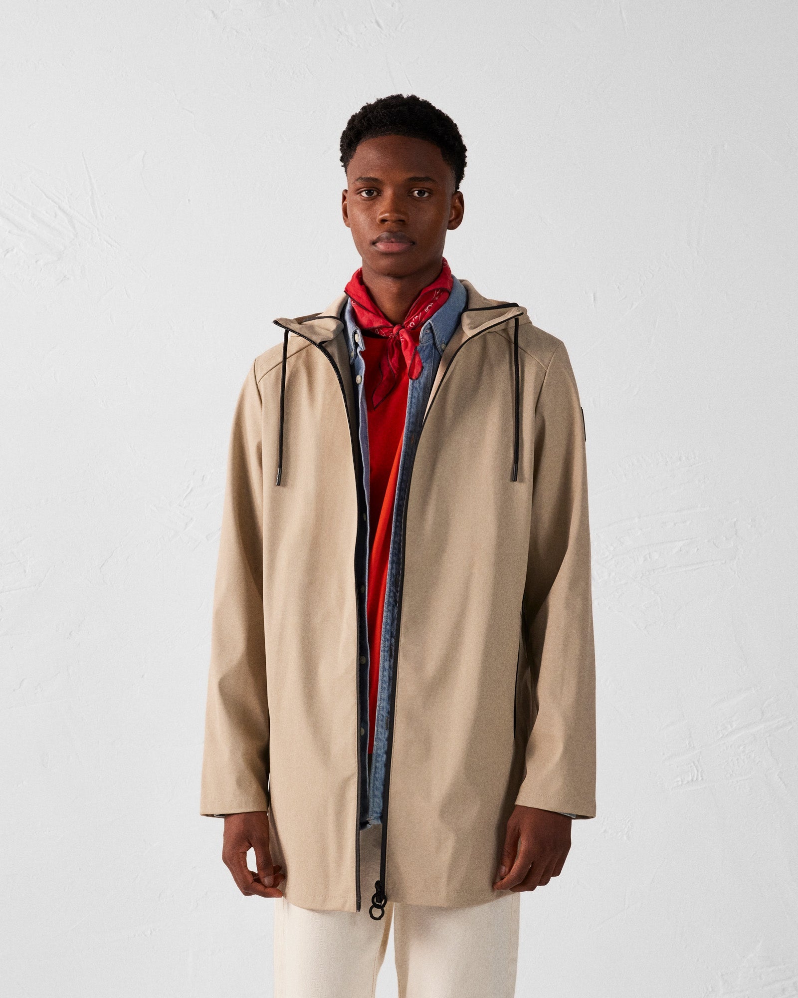 Parka mi-longue légère Beige Chester