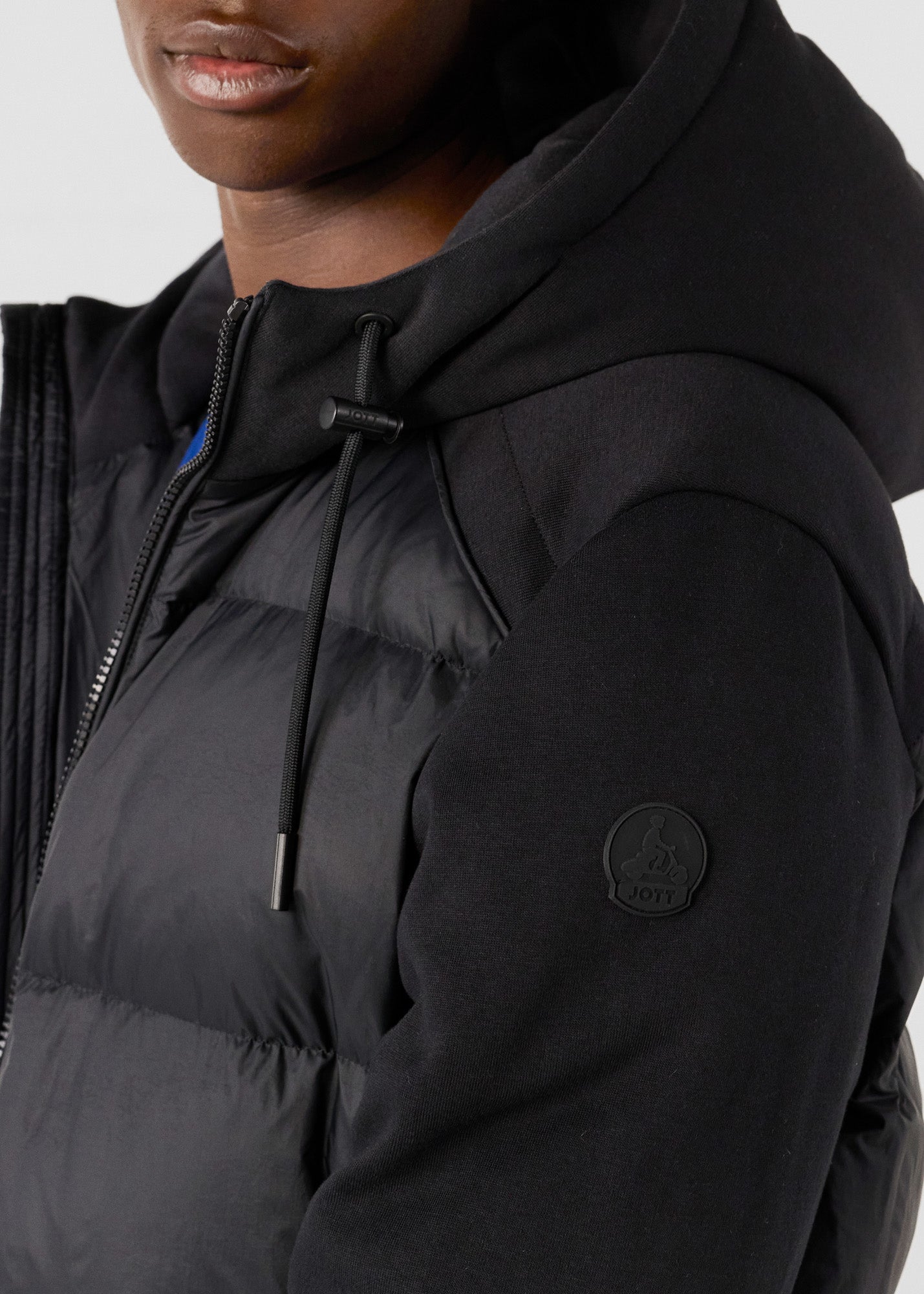 Doudoune puffer bi-matière Noir Thunder
