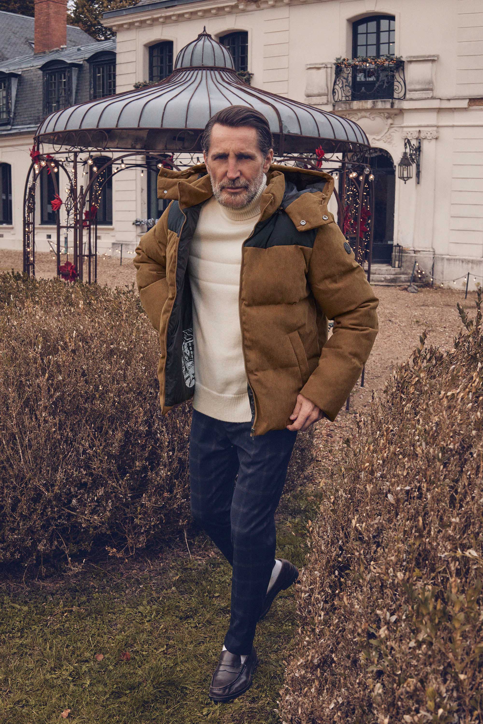 Doudoune bi-matière Fauve/Noir Marceau Bimat