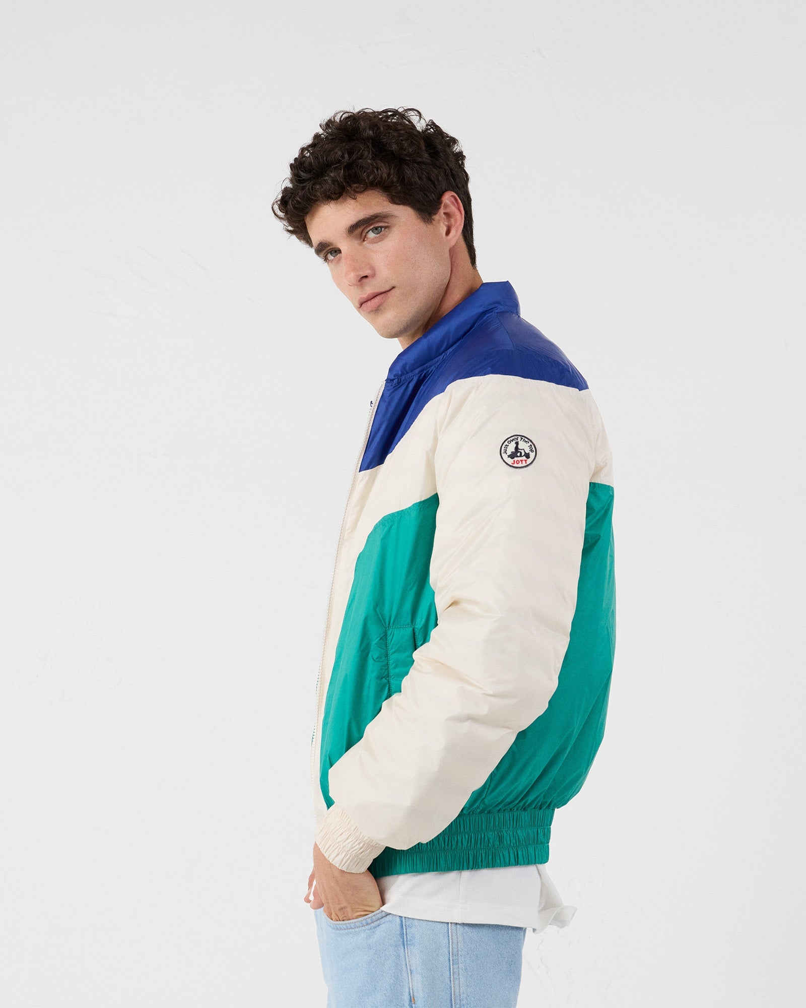 Veste esprit puffer Cobalt/vert persan Joan