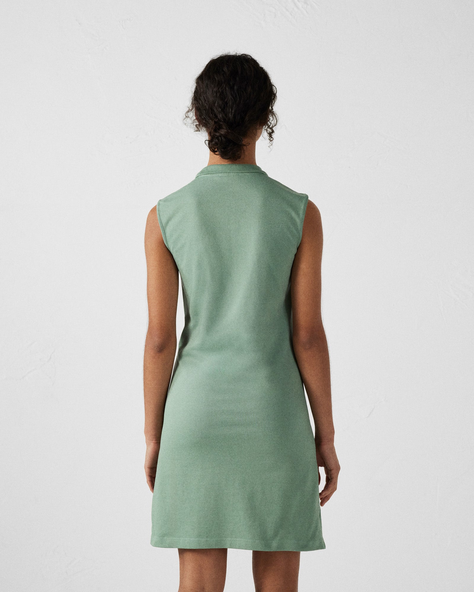 Robe polo sans manches Vert minéral Tanger
