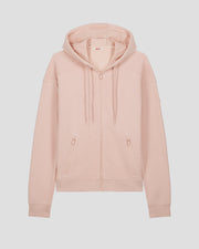 Veste zippée en molleton Pêche clair Leda