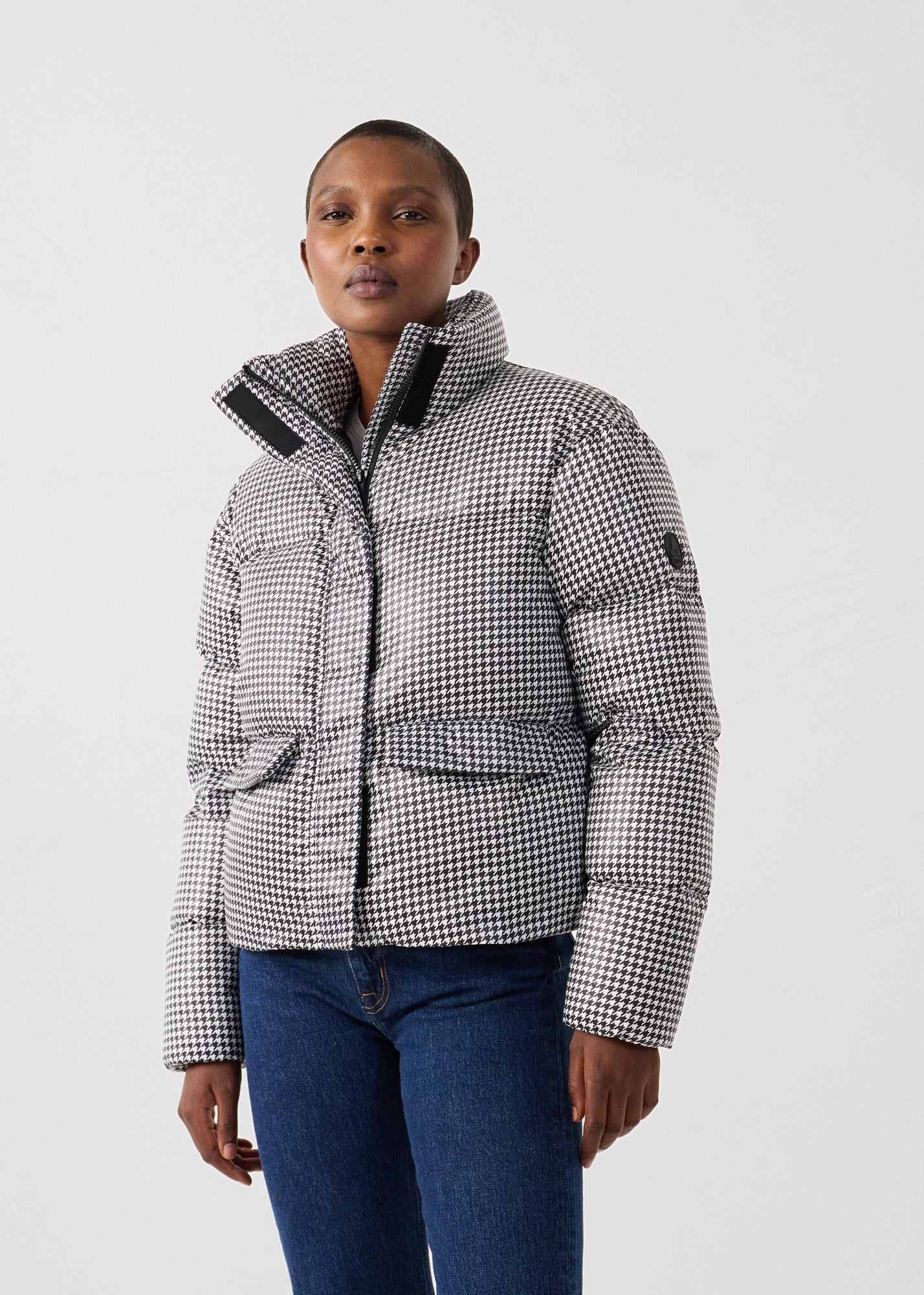 Doudoune Grand Froid esprit puffer Noir/Banc Alicia Multico