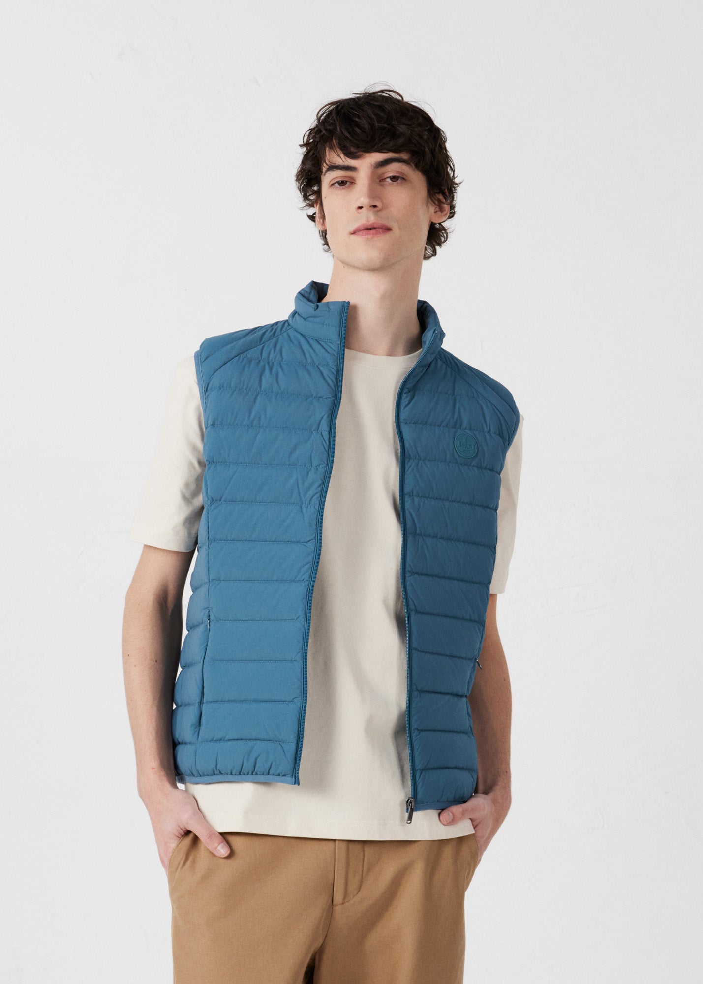 Doudoune sans manches stretch Encre de mer Arafo