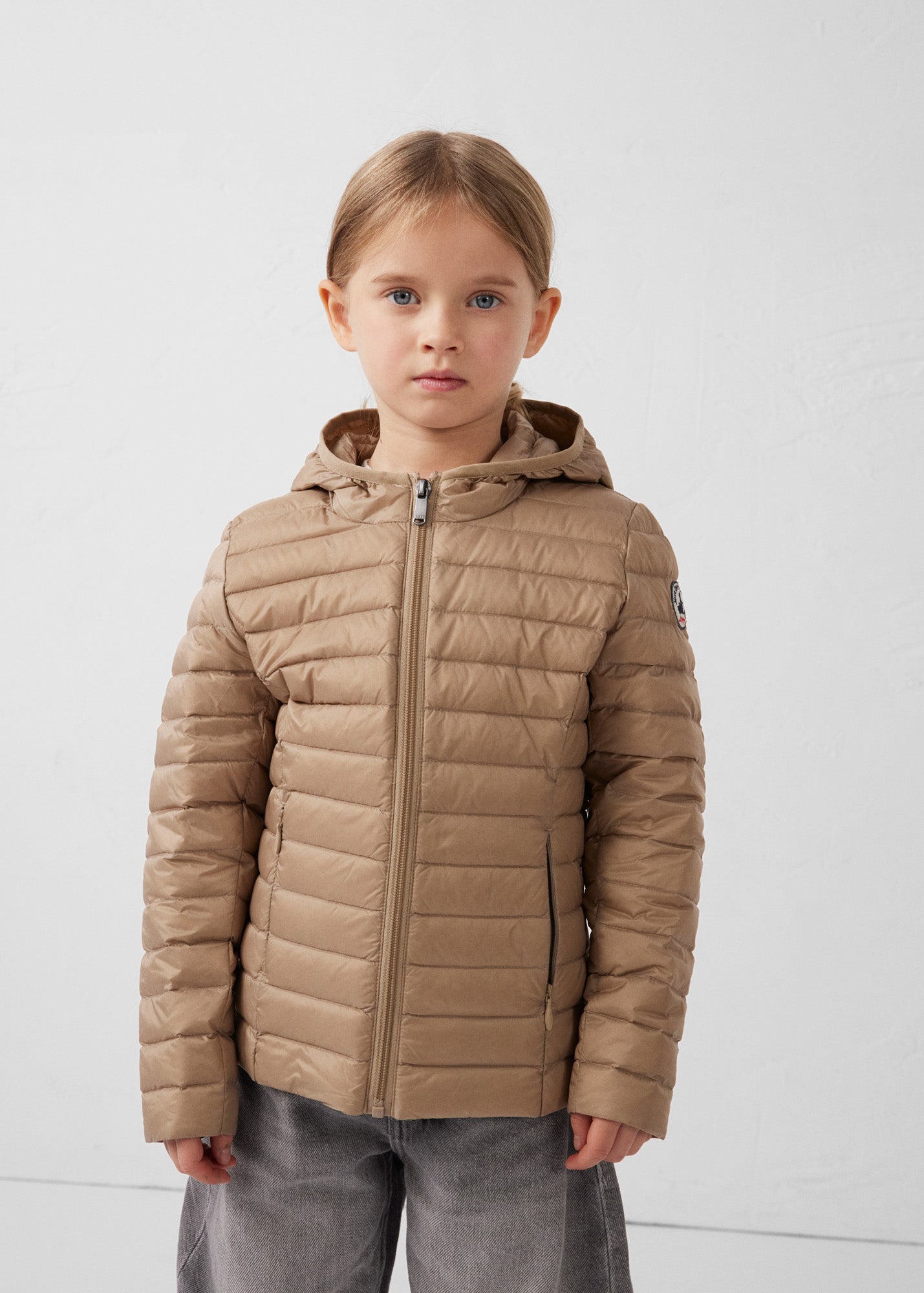 Doudoune légère à capuche enfant Beige Carla