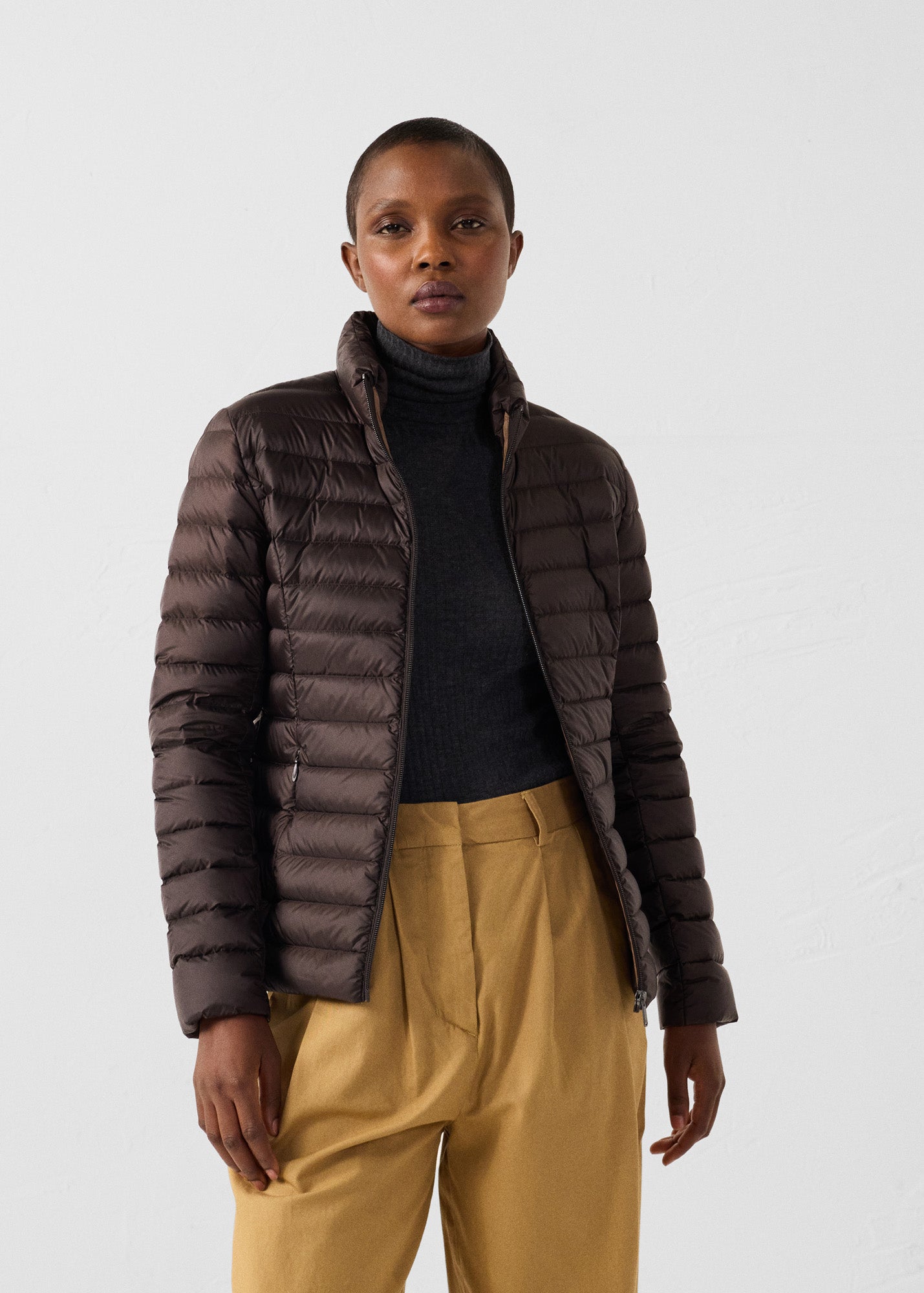 Doudoune légère Café noir Cha