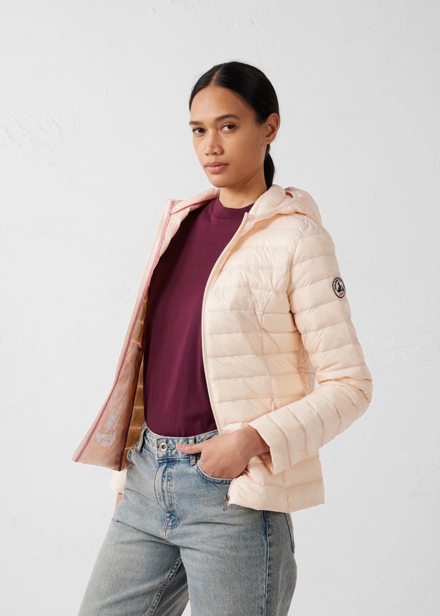 Doudoune légère à capuche Salty nude Cloe