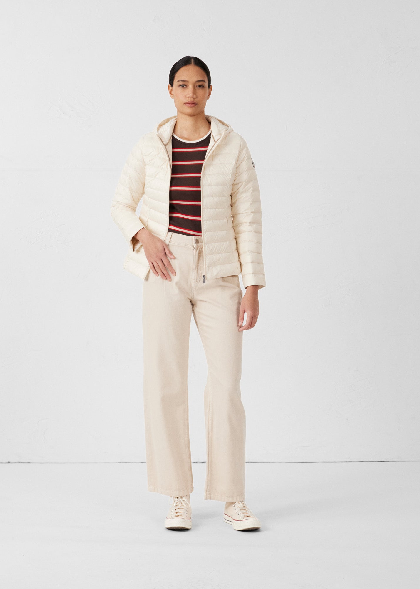 Doudoune légère à capuche Naturel Cloe