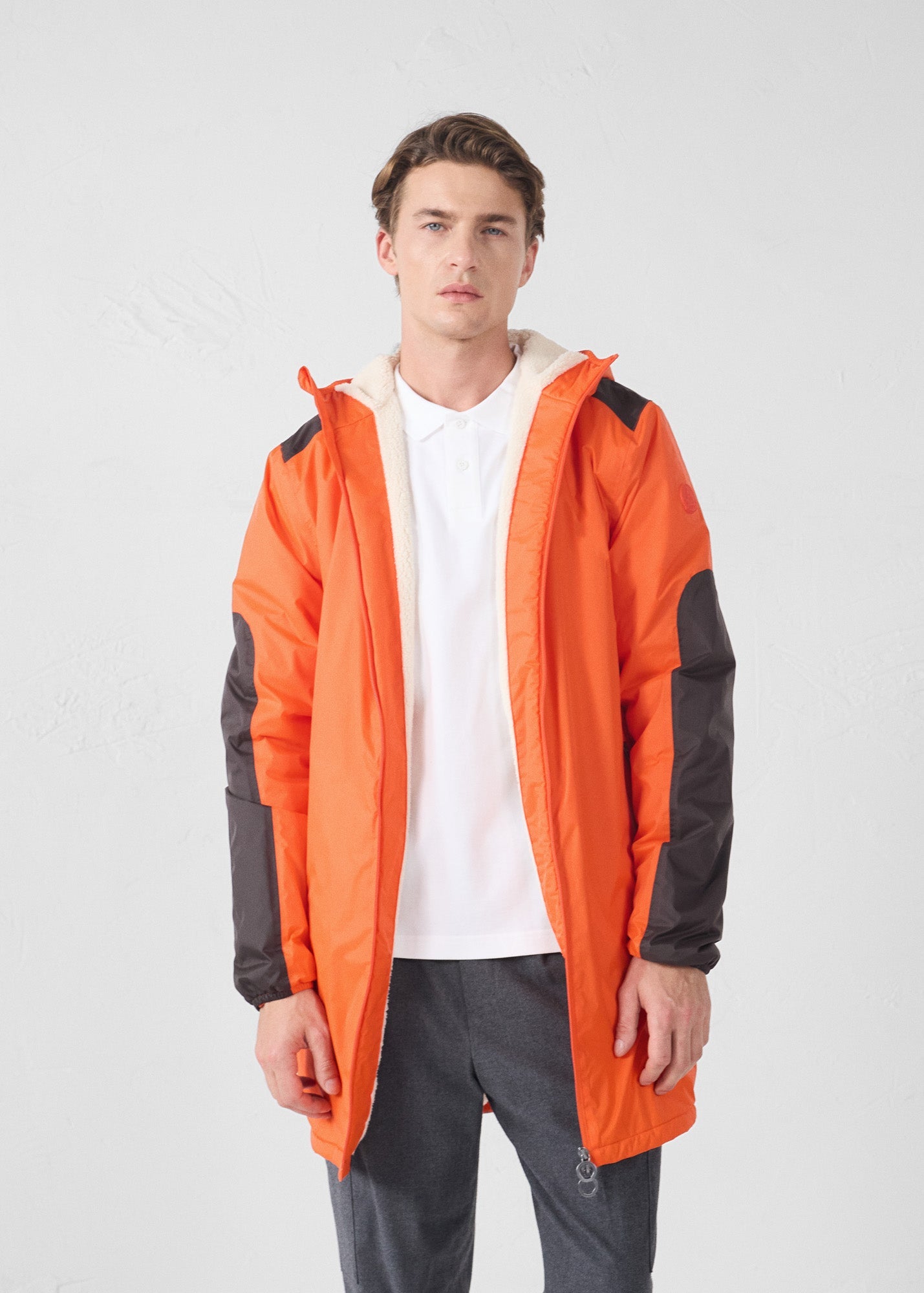Imperméable sherpa long Rouge feu Hallin sherpa