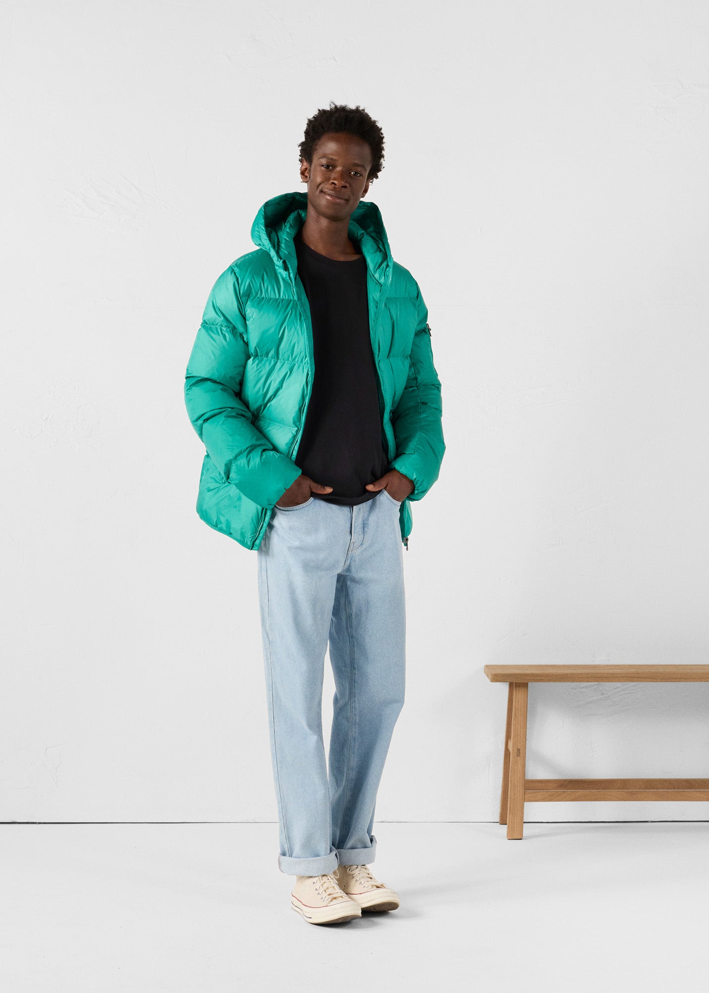 Doudoune à capuche Grand Froid Vert persan Java