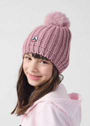 Bonnet à pompons Rose antique Langley