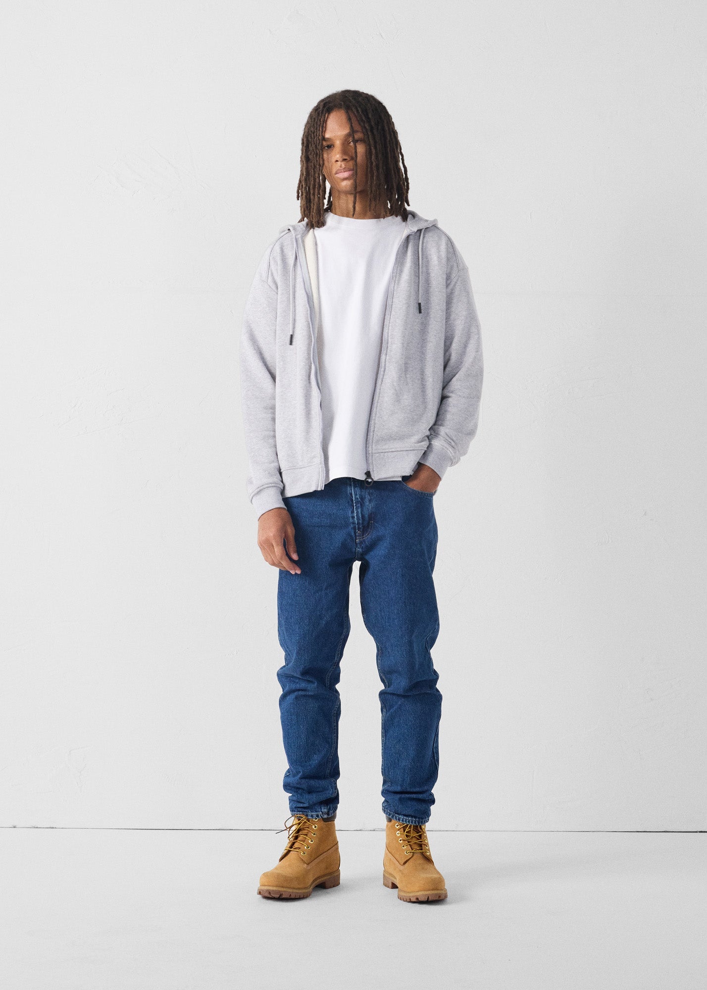 Veste zippée Gris chine Roy