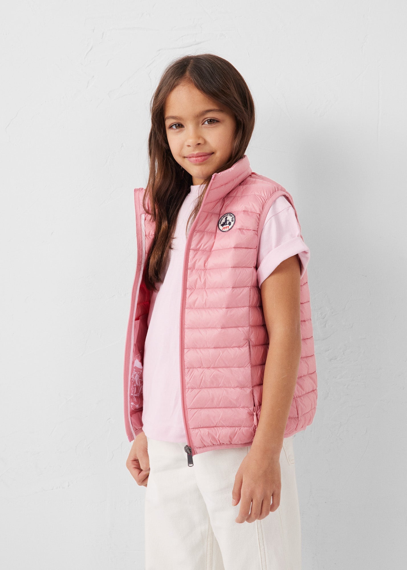 Doudoune sans manches enfant Pink antique Zoe