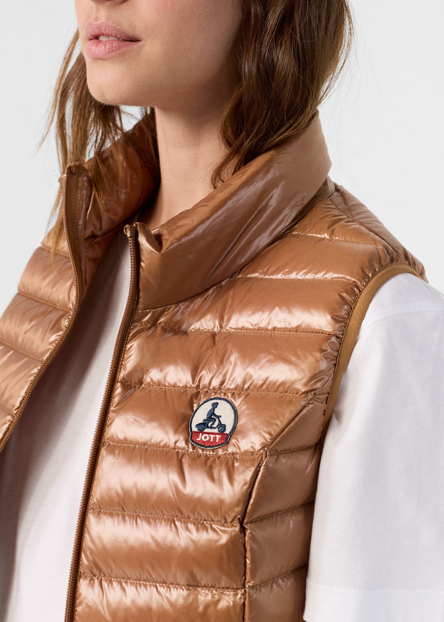 Doudoune légère sans manches Sucre roux Seda shiny