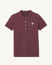 Polo en coton biologique Aubergine Franca
