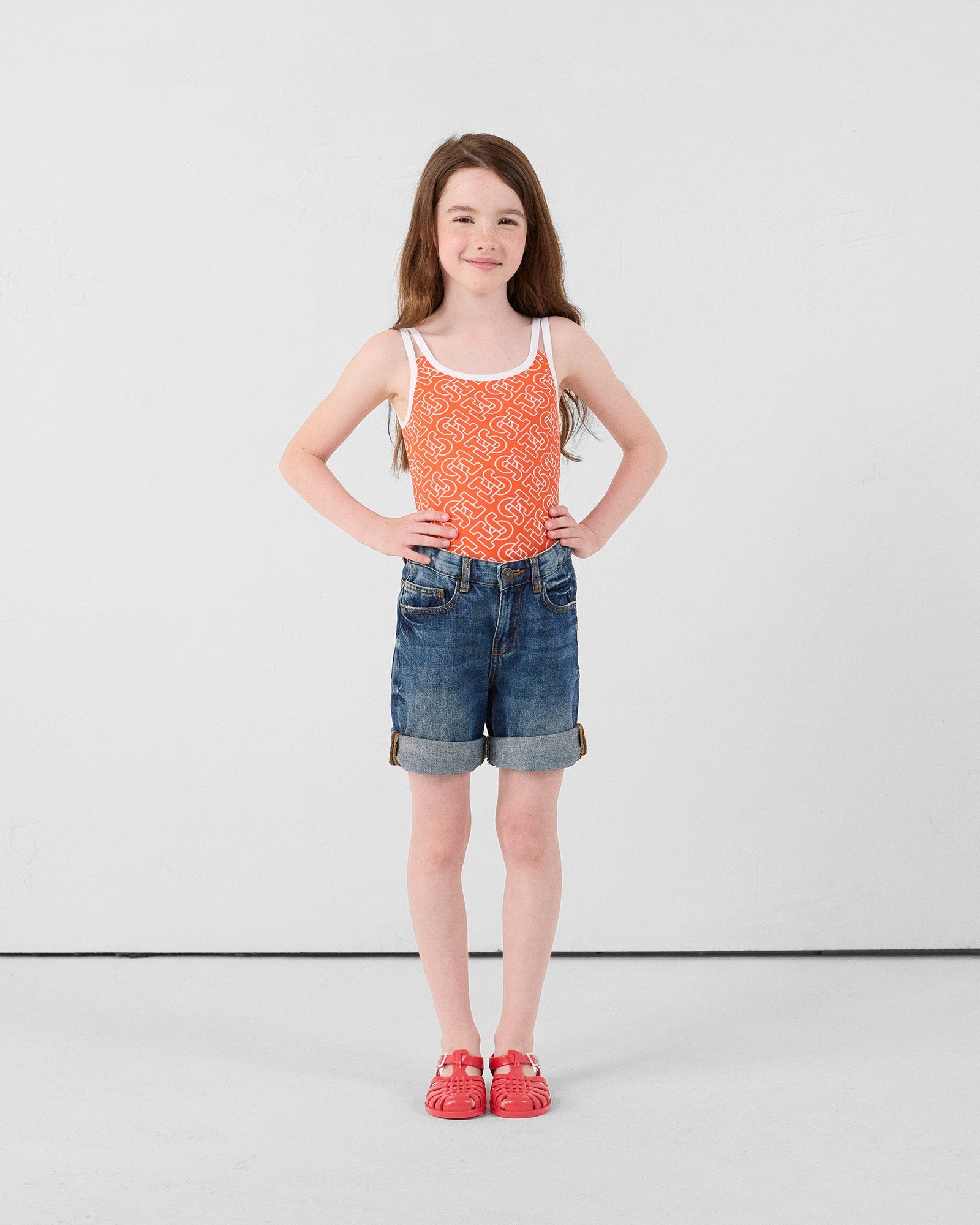 Maillot de bain Mono rouge feu Milla monogram