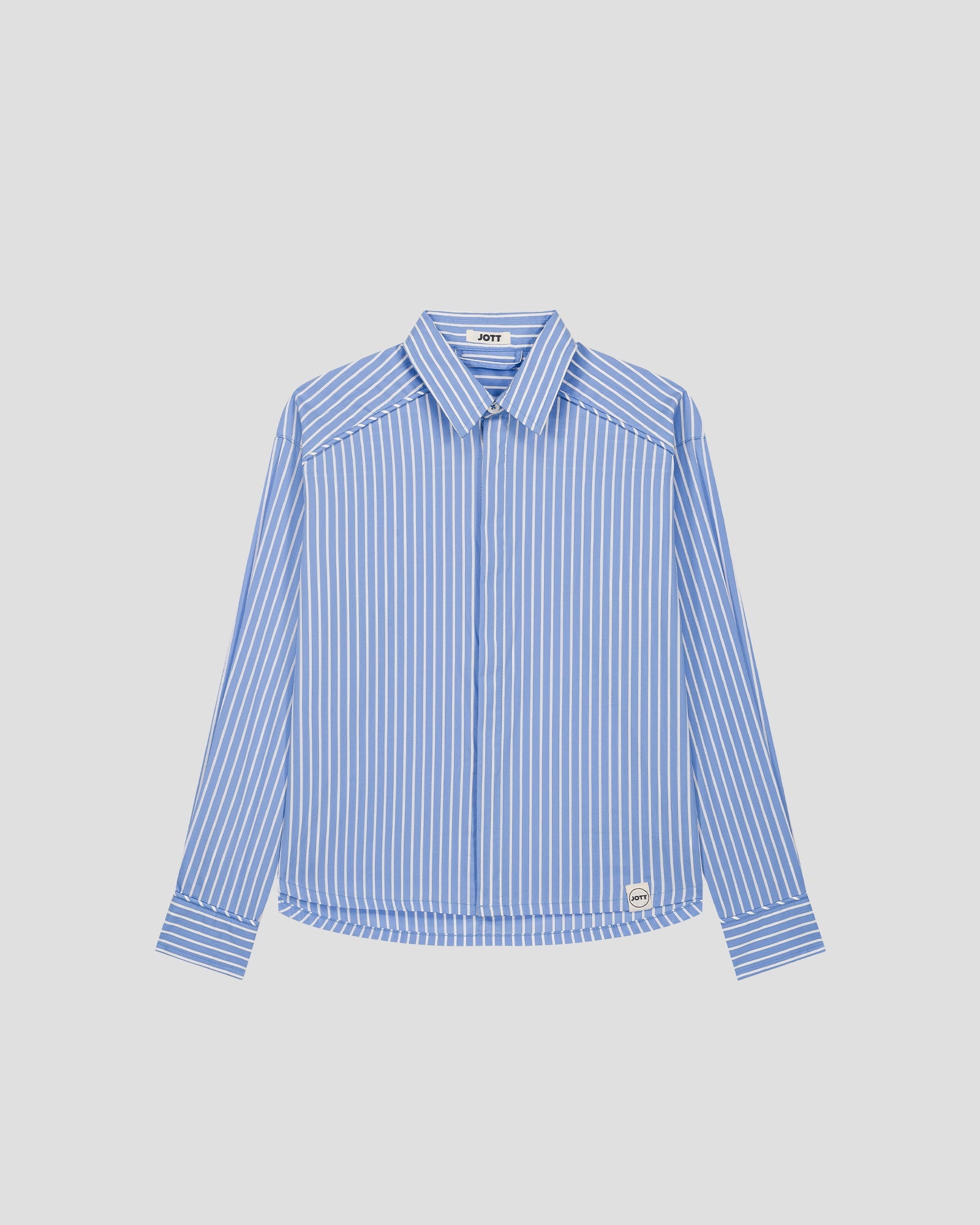Chemise enfant en popeline Bleu céleste rayé Harold stripe