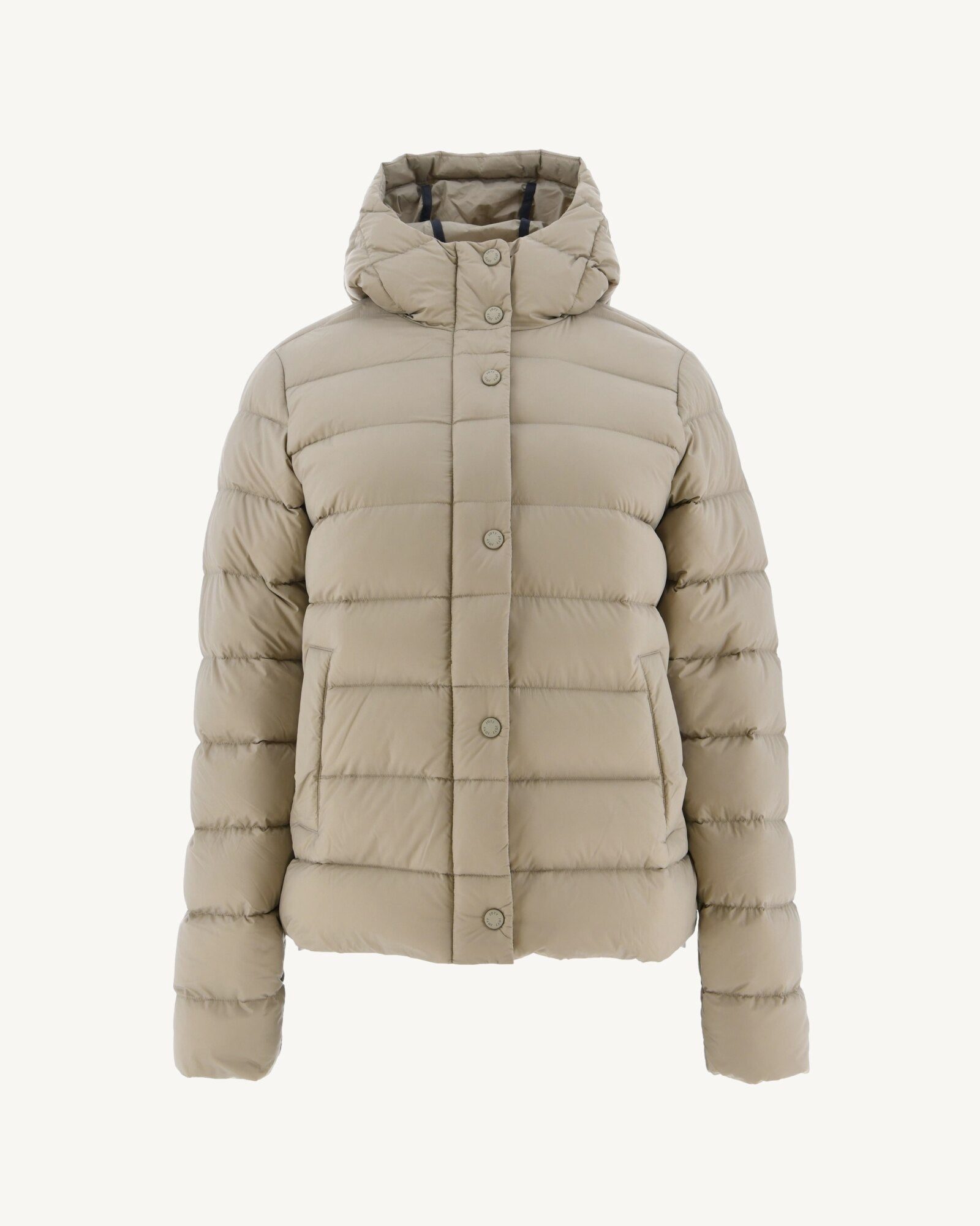 Doudoune droite à capuche Beige Jane