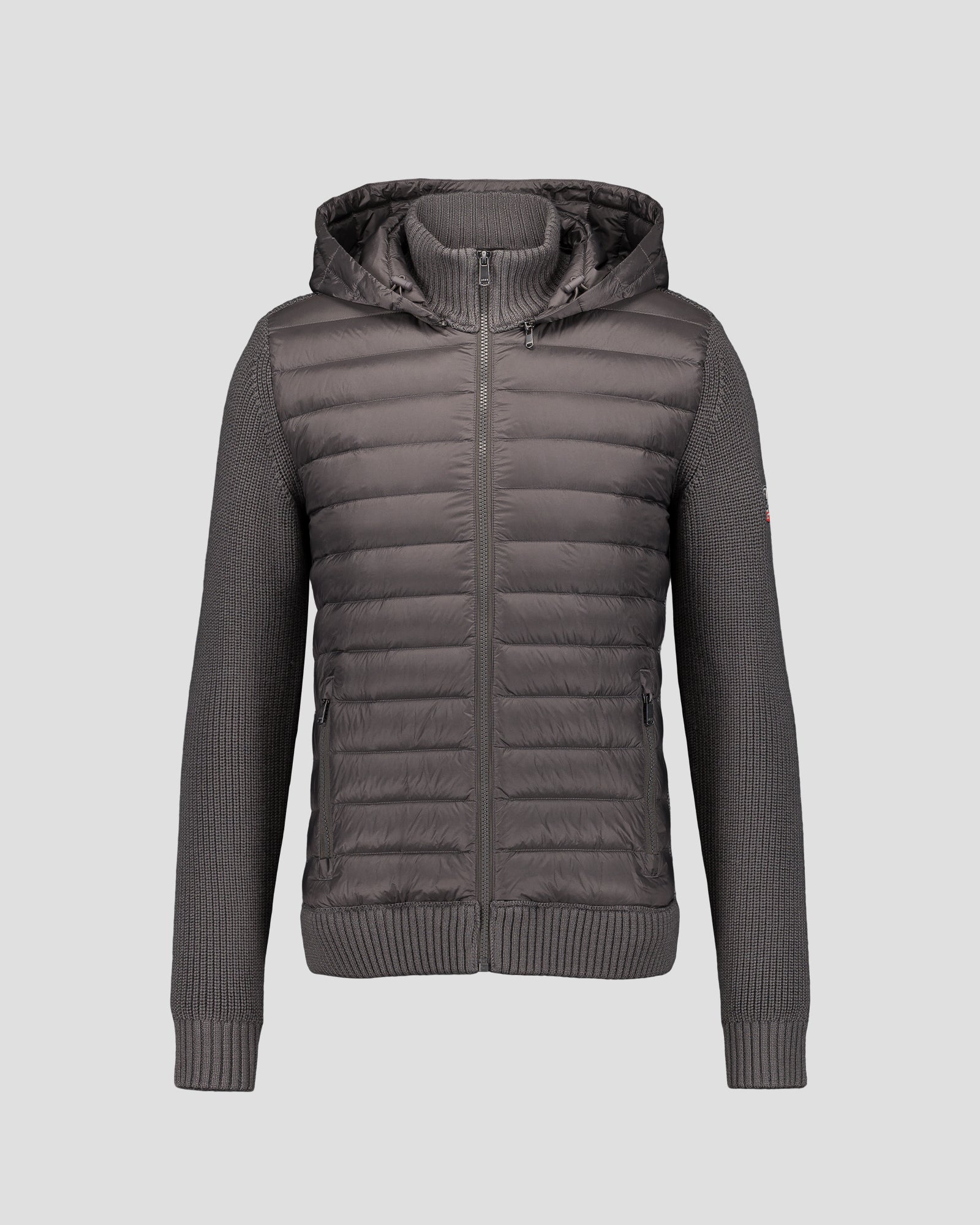 Doudoune bi-matière Anthracite Jumping