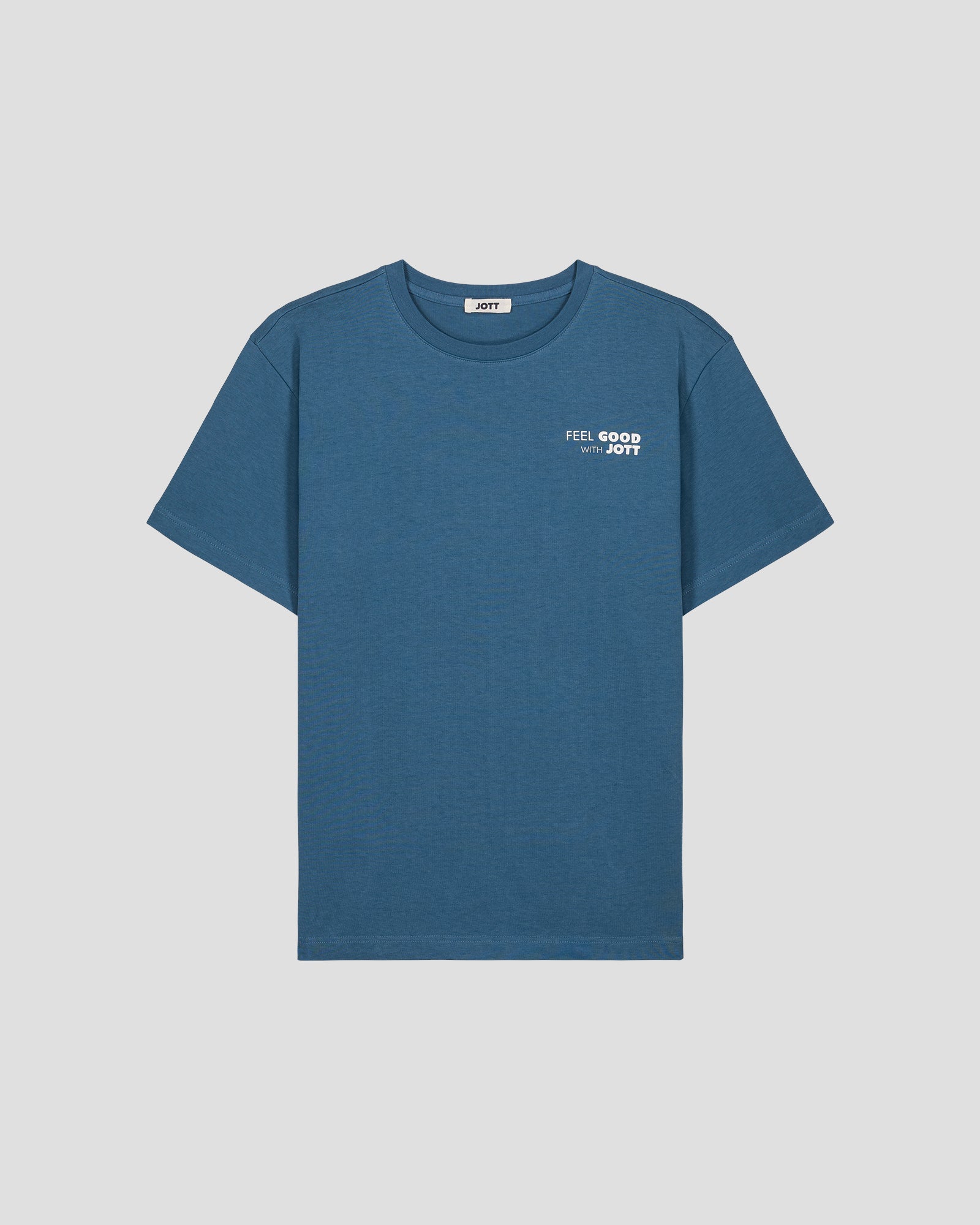 T-shirt col rond mixte imprimé Bleu jeans Kood