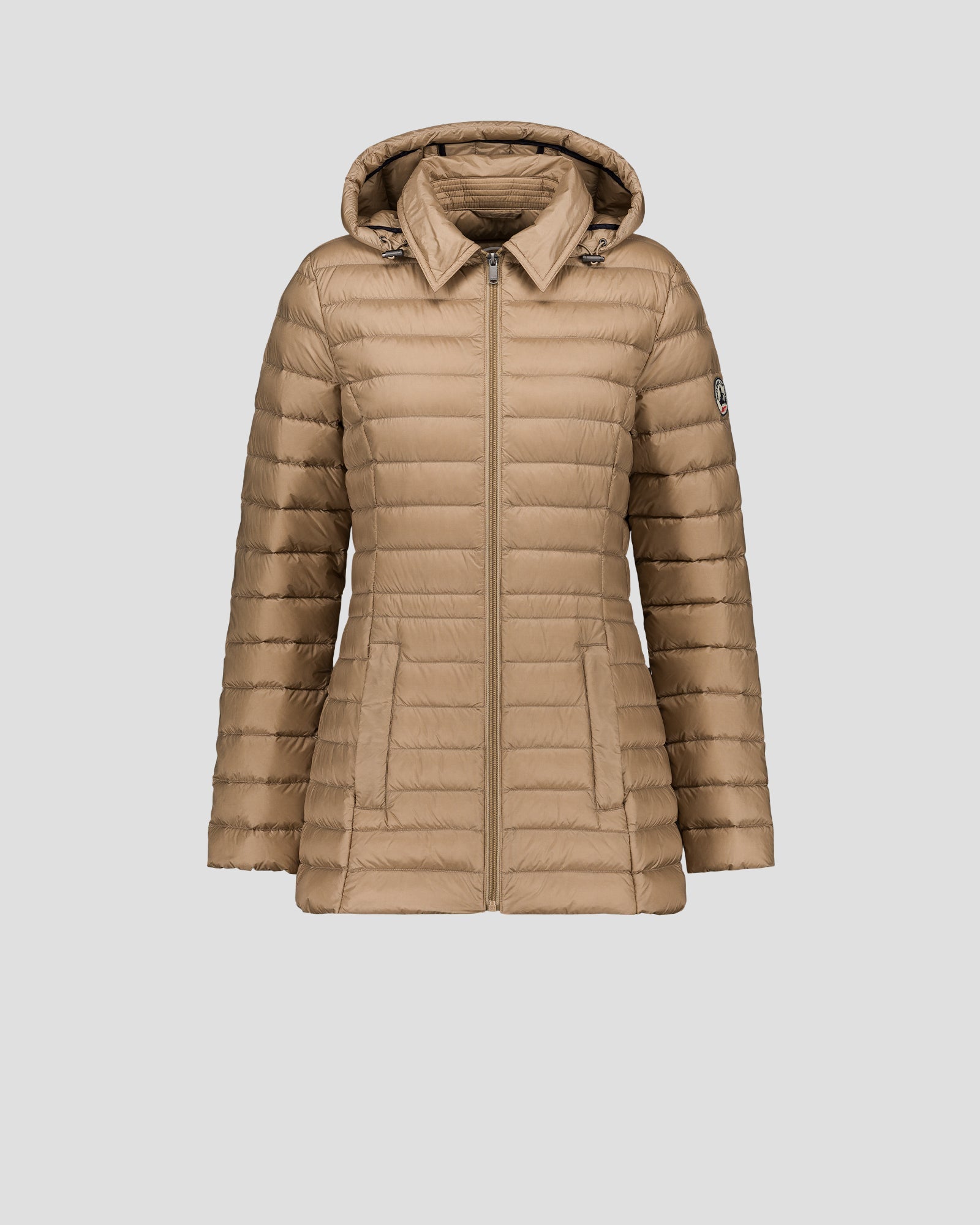 Doudoune à capuche mi-longue Beige Nour 2.0