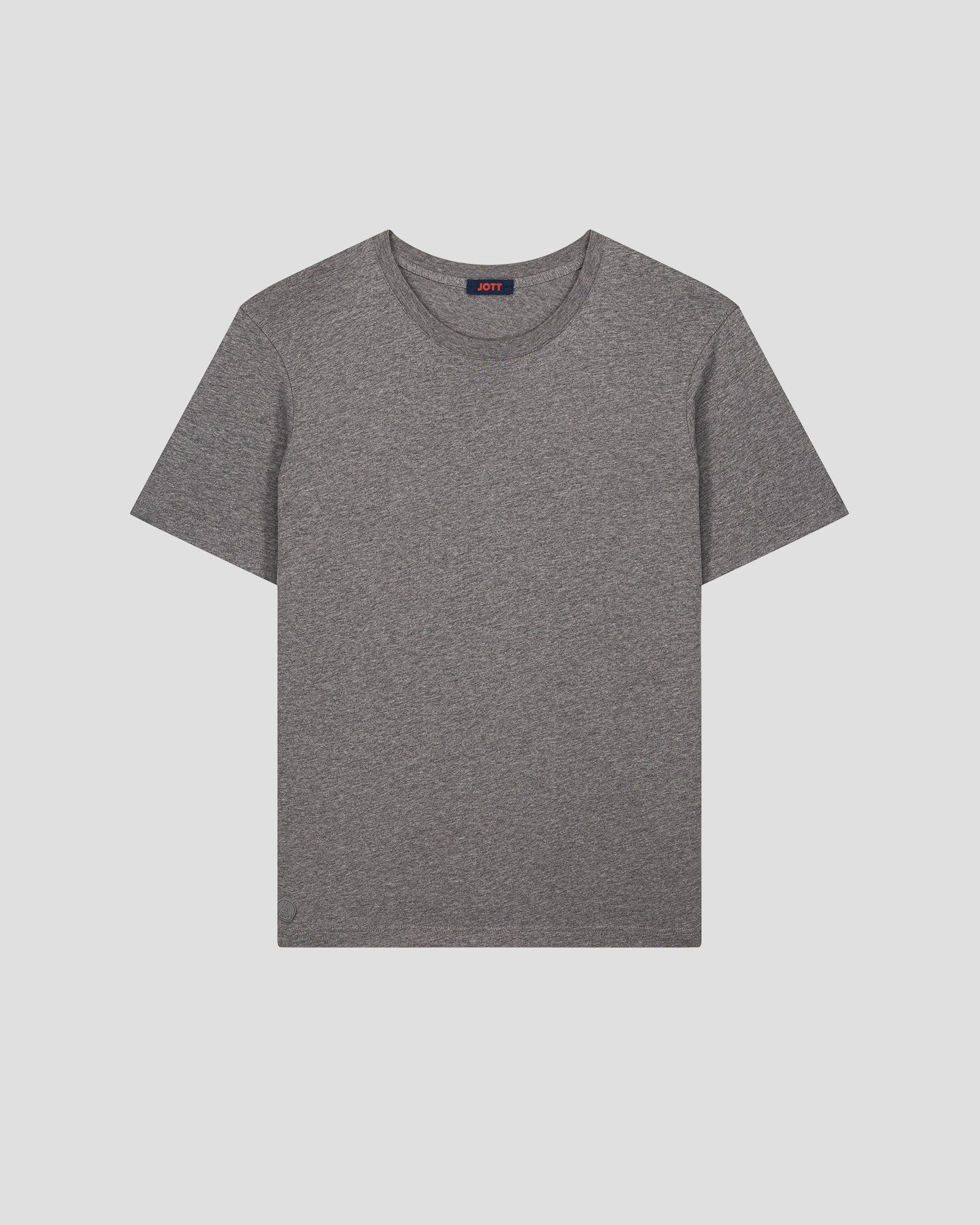 T-Shirt à col rond Gris chine fonce Petro