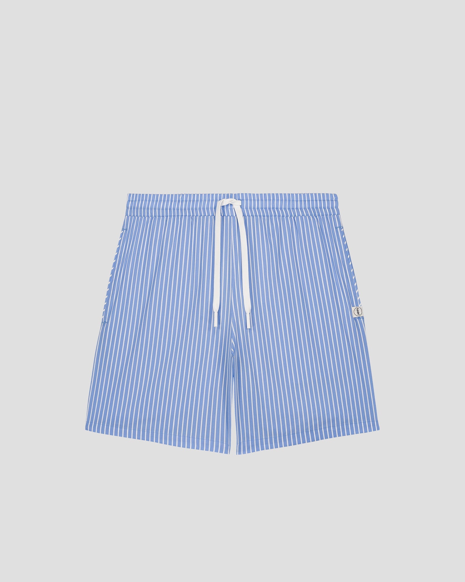Short en popeline Bleu céleste rayé Saul stripe