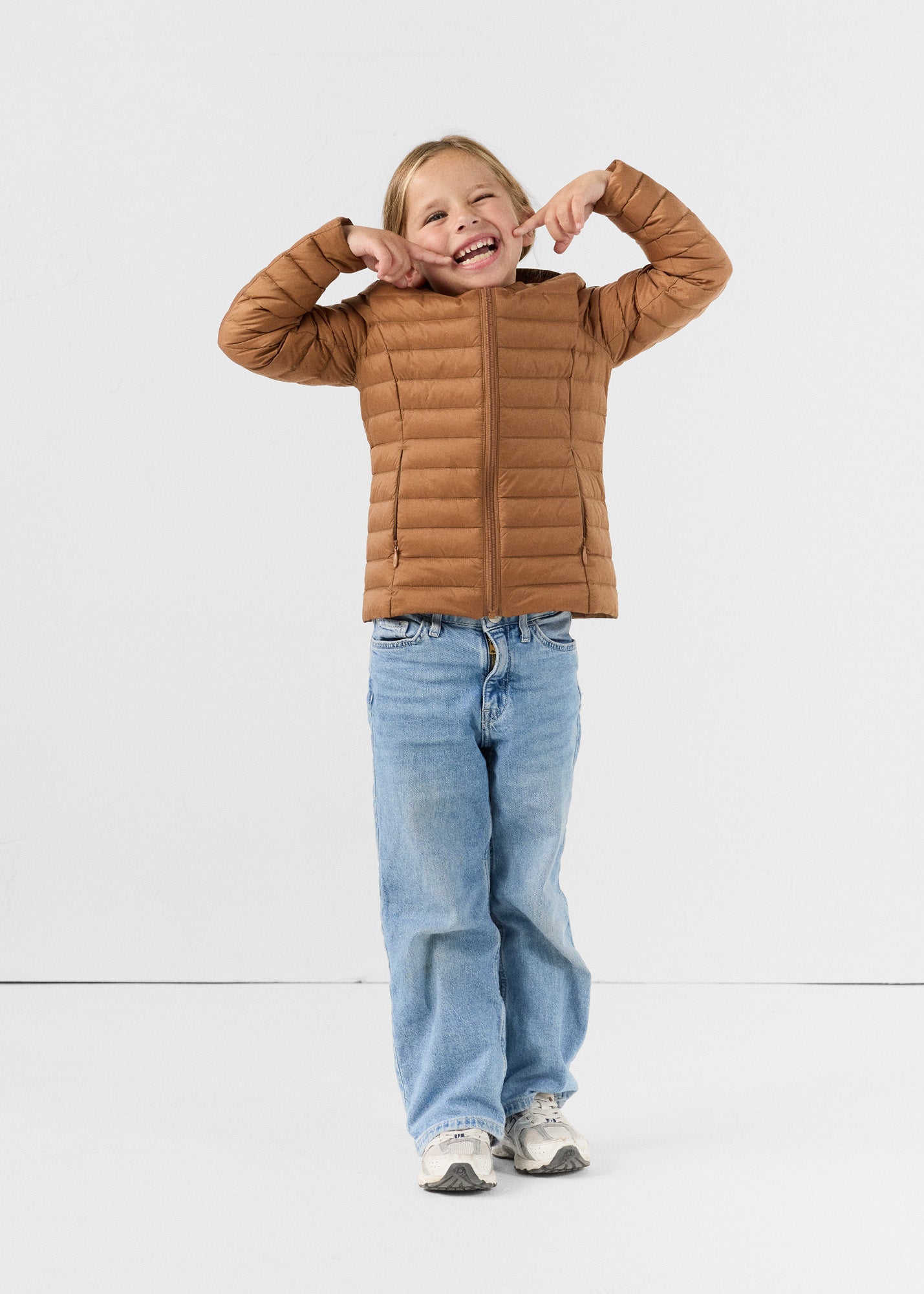 Doudoune légère à capuche enfant Sucre roux Carla