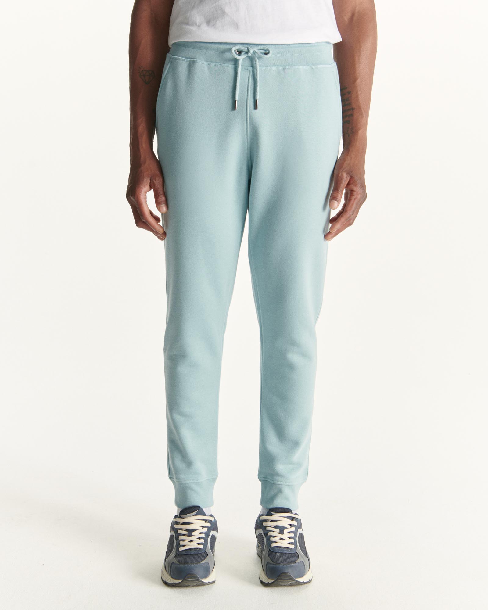 Jogging en coton biologique Iceberg bleu Santiago