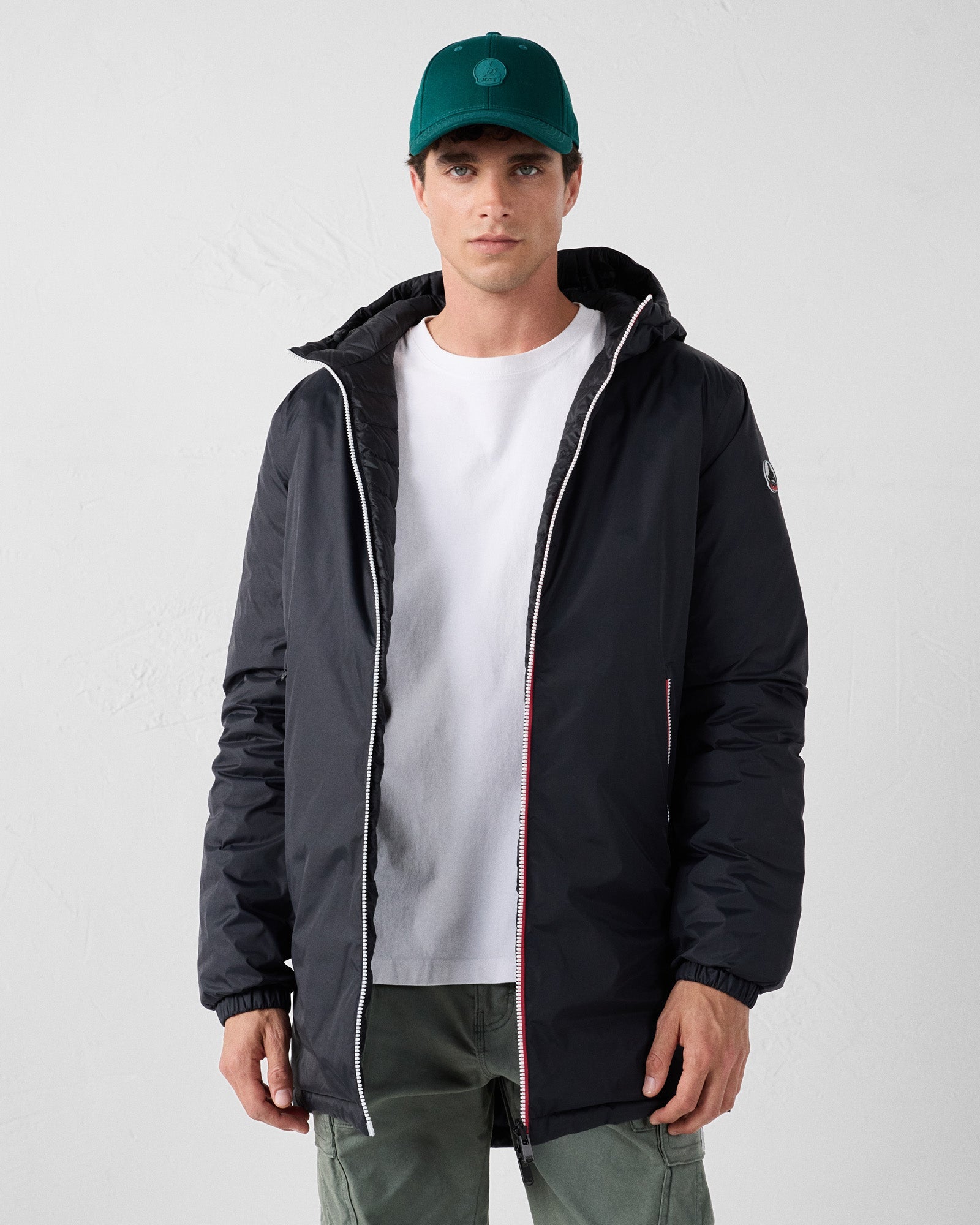 Doudoune longue réversible Noir/noir Assen