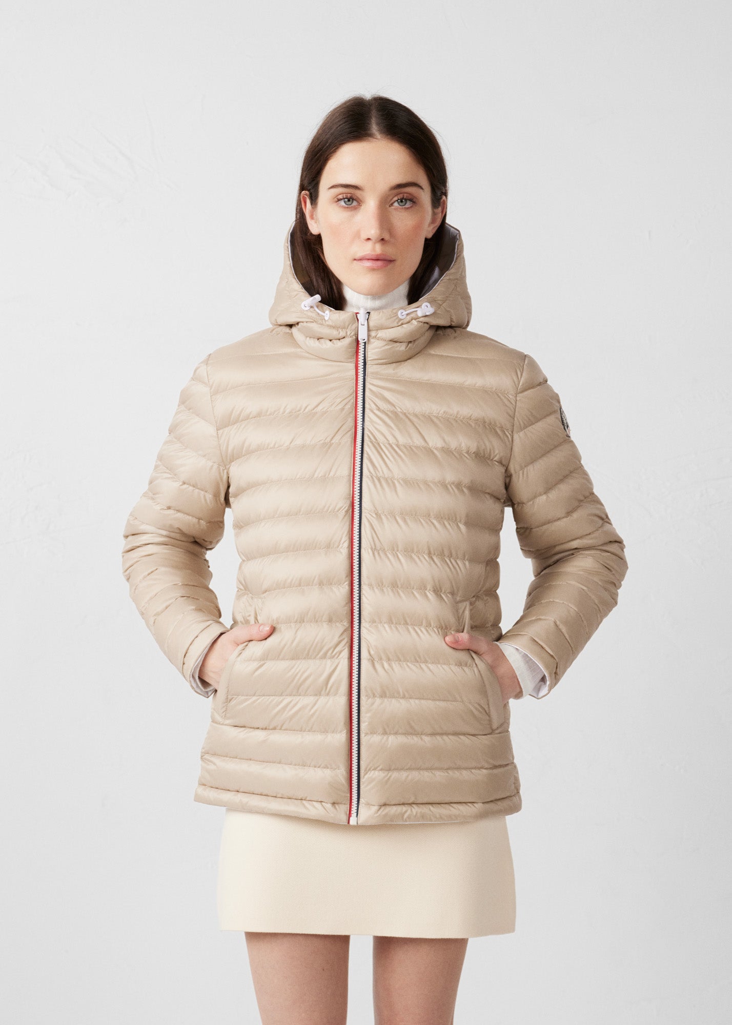 Doudoune réversible Blanc/Beige Bergame