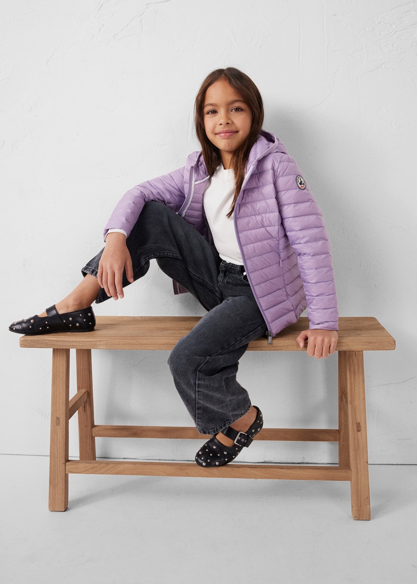 Doudoune légère à capuche enfant Encens violet Carla