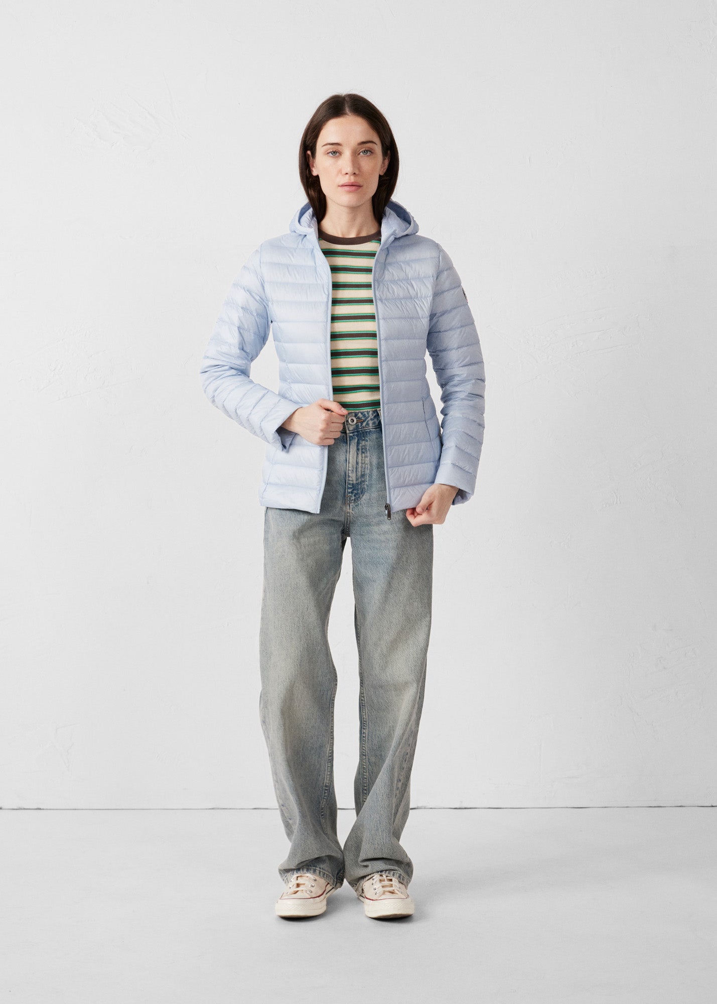 Doudoune légère à capuche Cendre marine Cloe