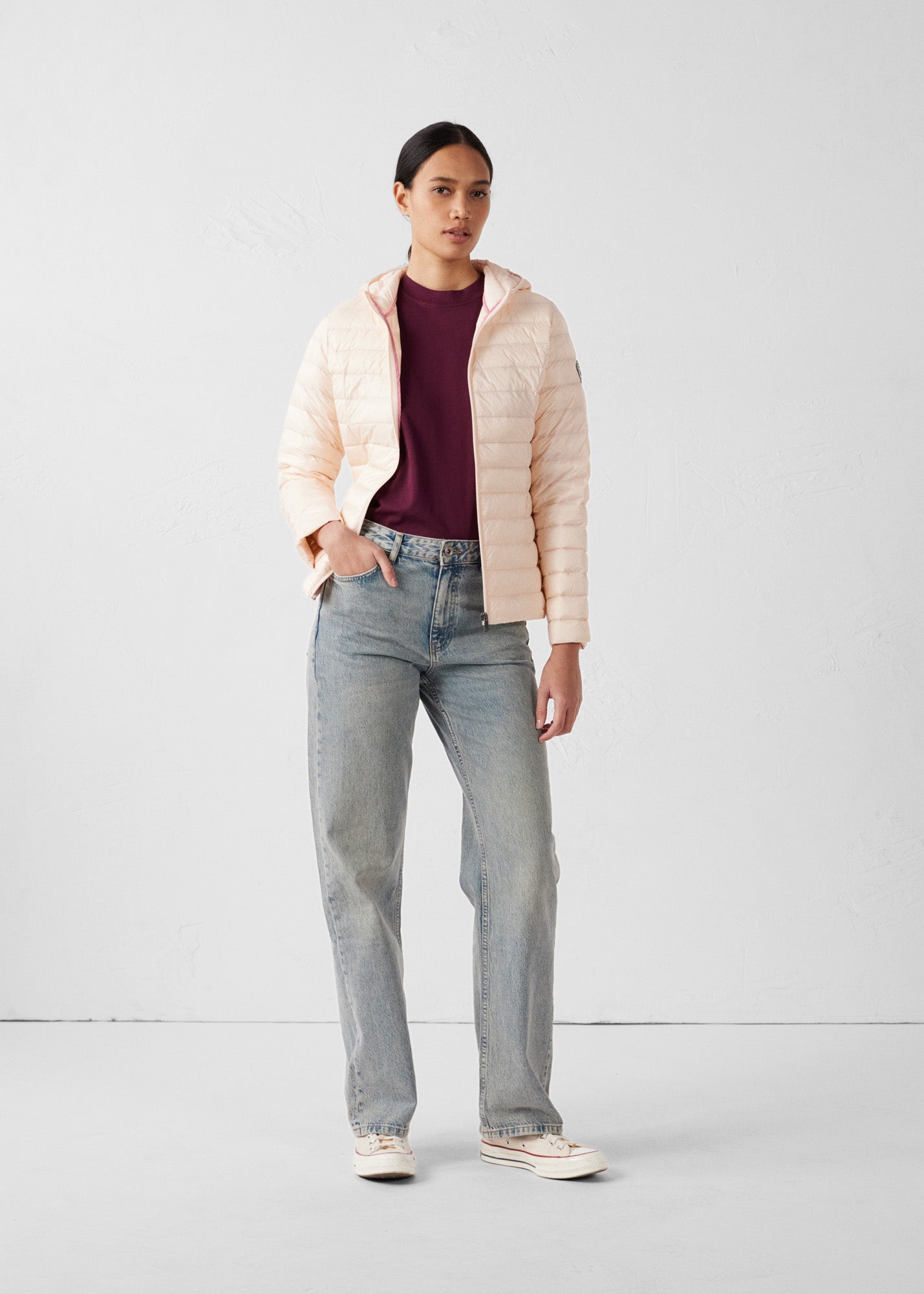 Doudoune légère à capuche Salty nude Cloe