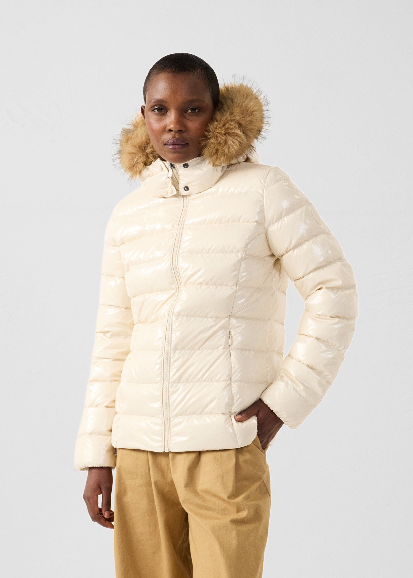 Doudoune à capuche Grand Froid Naturel Luxe laquée