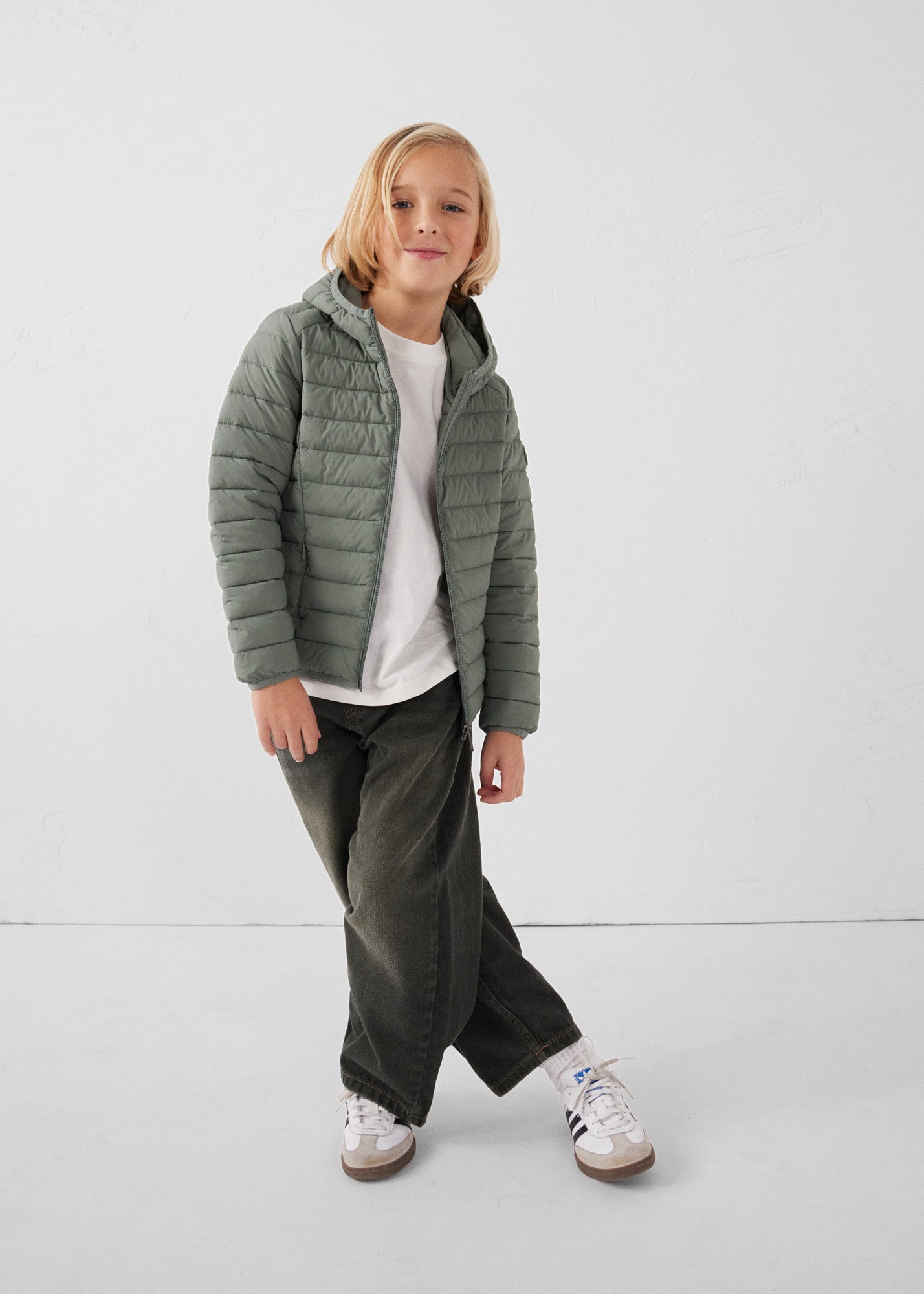 Doudoune enfant légère stretch Vert sauge Willo