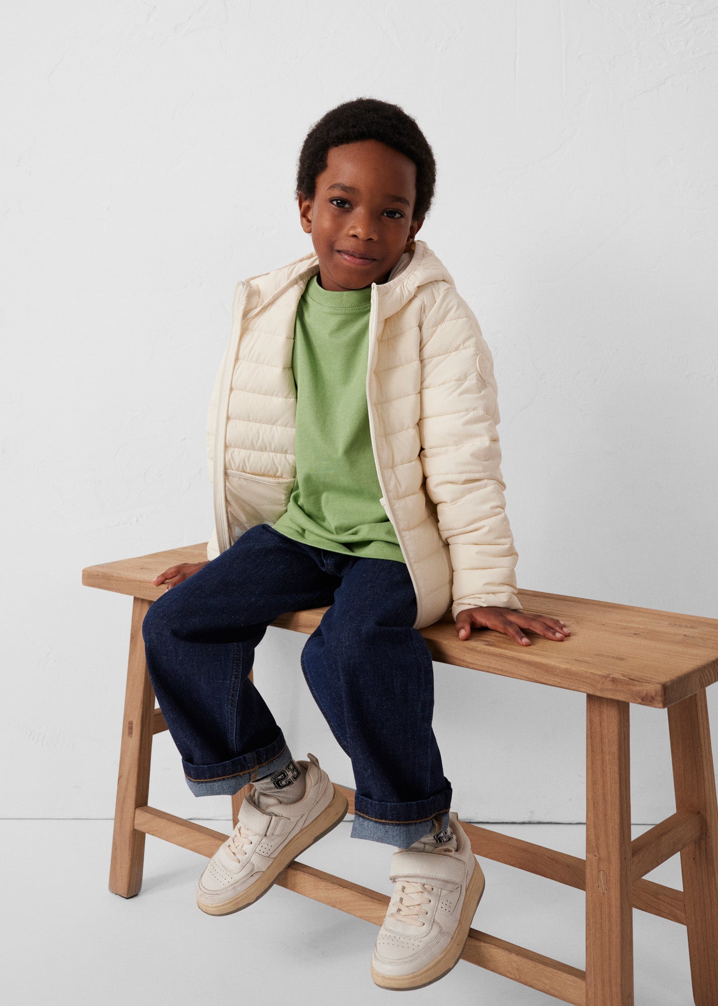 Doudoune enfant légère stretch Naturel Willo