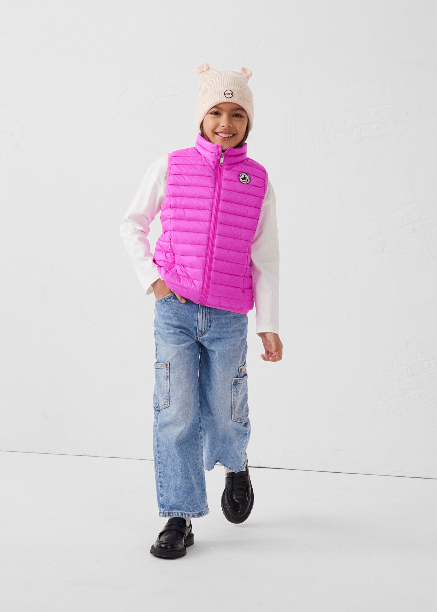 Doudoune sans manches enfant Rose électrique Zoe