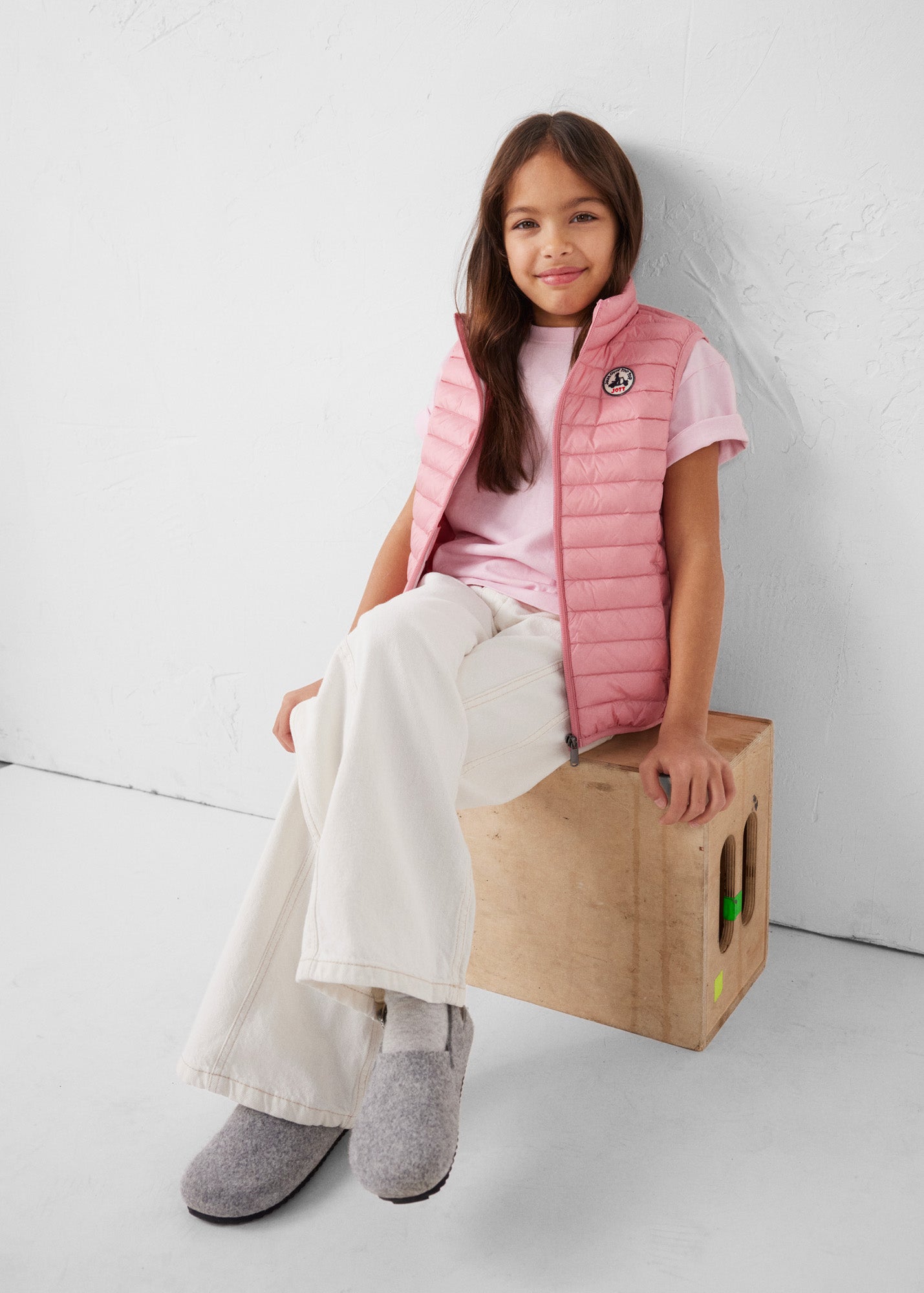 Doudoune sans manches enfant Pink antique Zoe