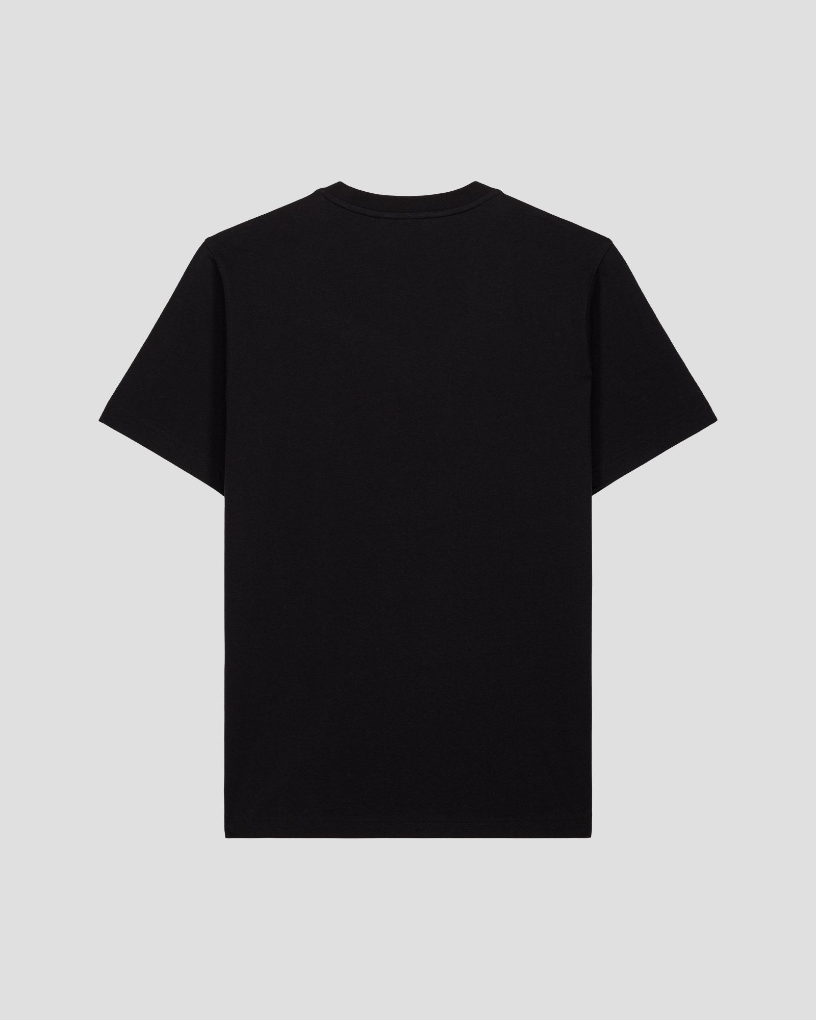 T-shirt col rond homme en coton Noir Pedro