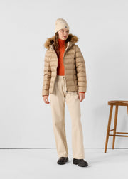 Doudoune à capuche Grand Froid Beige Luxe