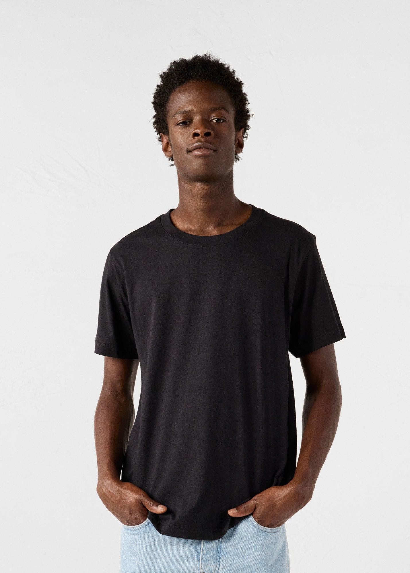 T-Shirt à col rond Noir Petro