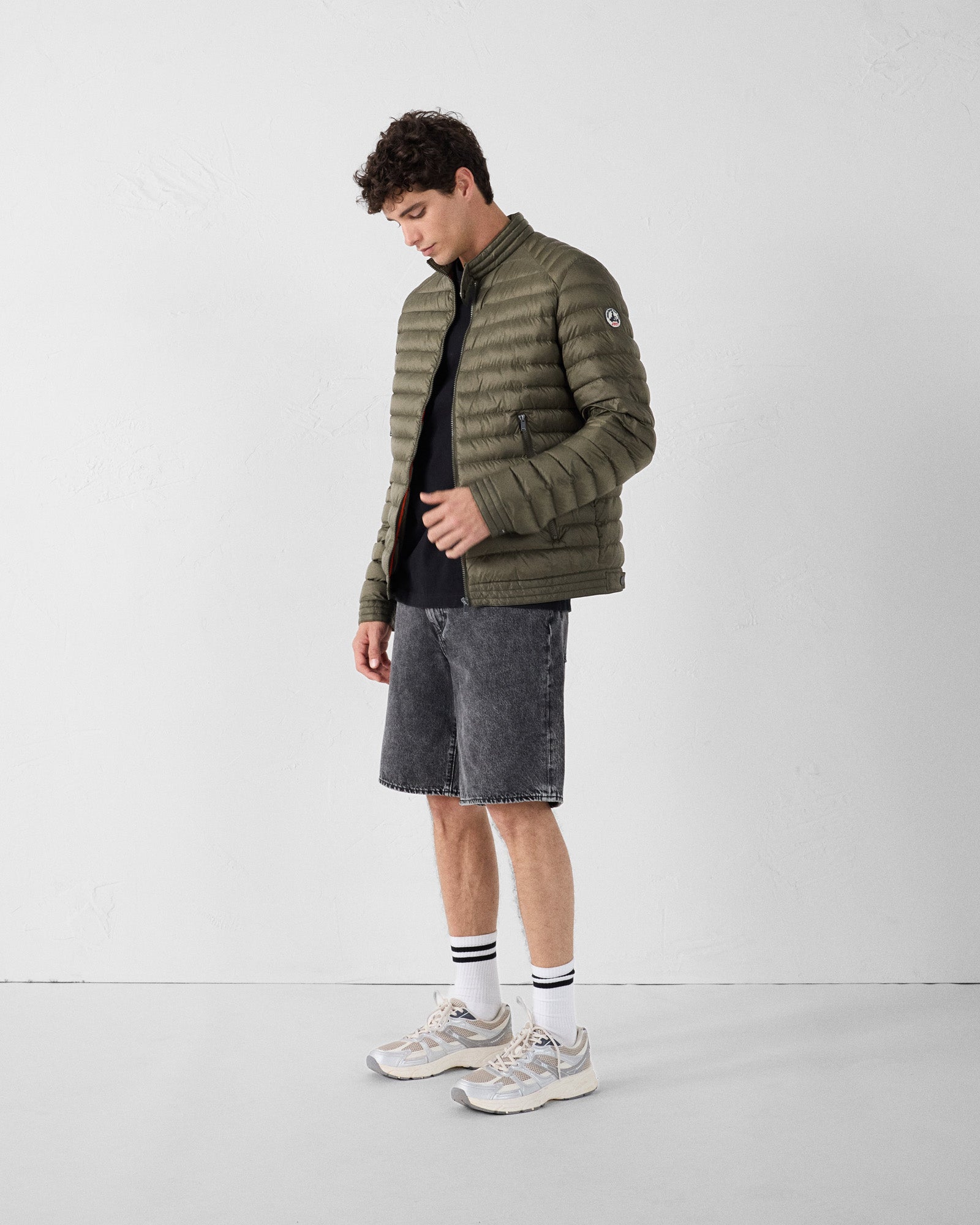 Doudoune col biker Army Bastien