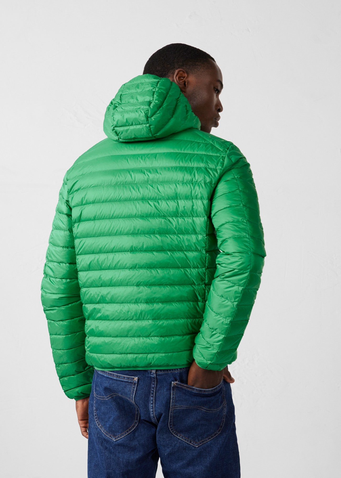 Doudoune légère à capuche Vert tropical Nico