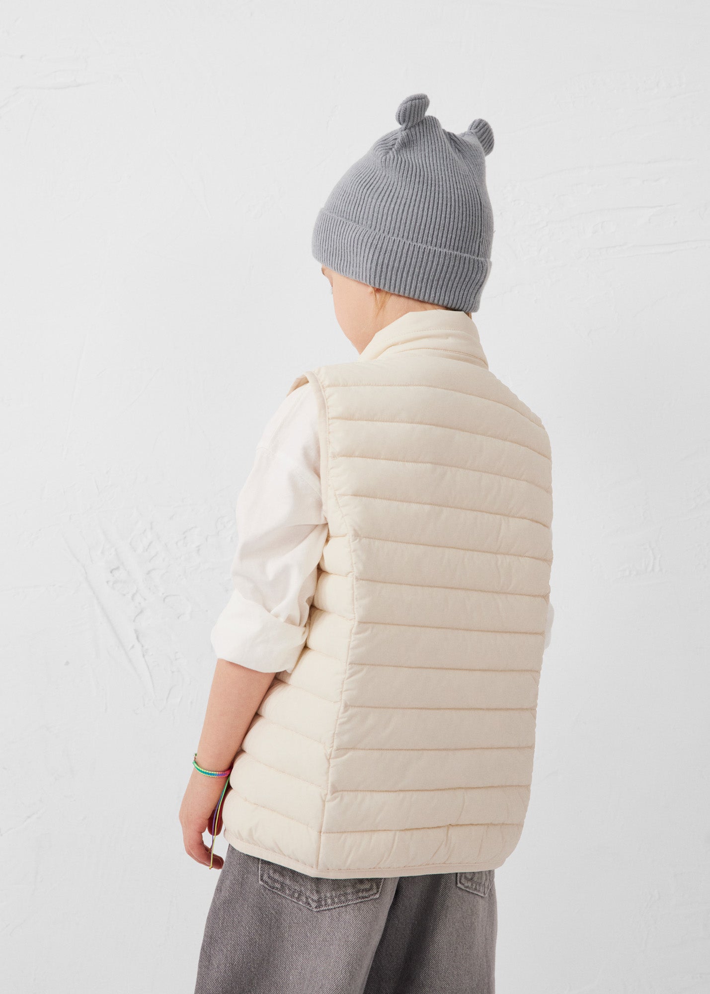 Doudoune enfant sans manches stretch Naturel Soan