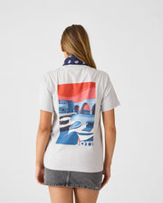 T-shirt col rond en coton Gris glace Espar