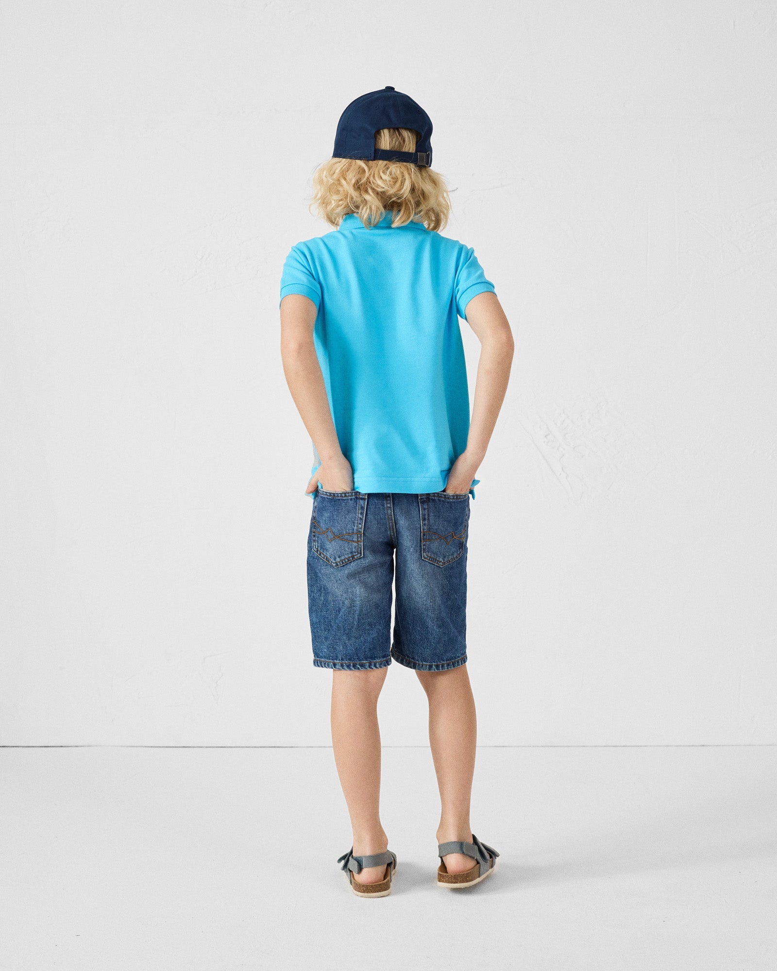 Polo enfant en coton Bleu horizon Ciro