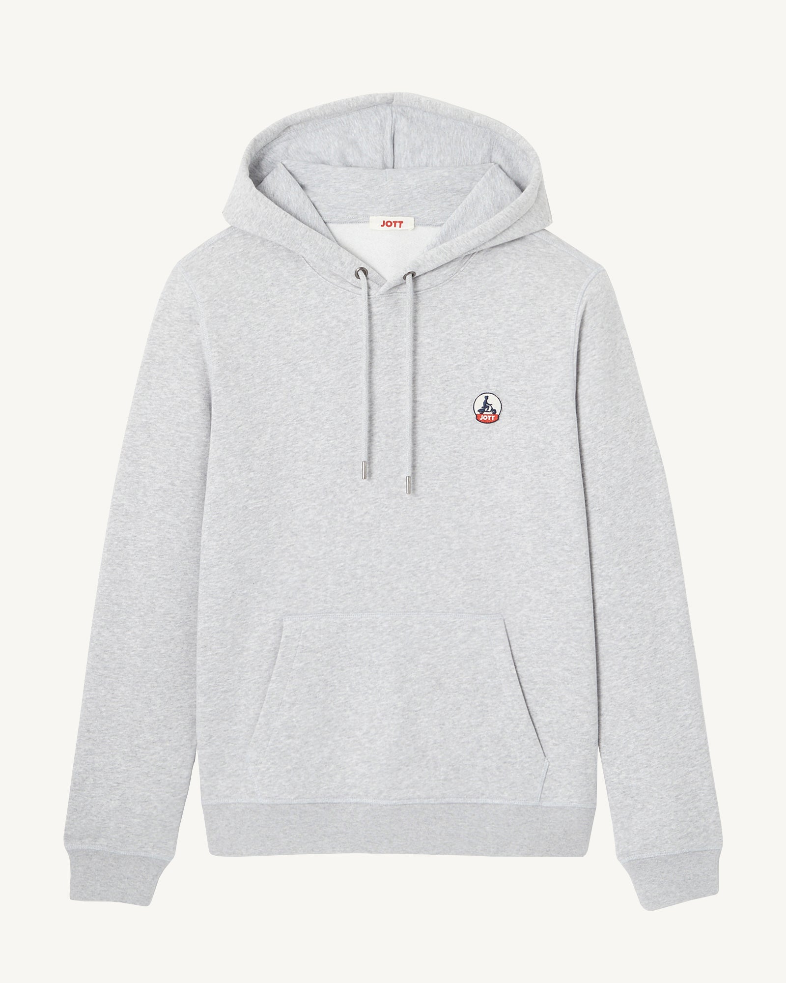 Sweat à capuche homme en coton biologique Gris chiné Mataro