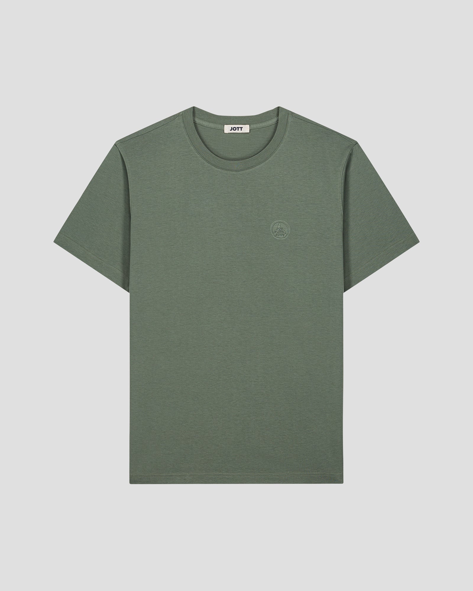 T-shirt à col rond homme en coton Vert sauge Pedro