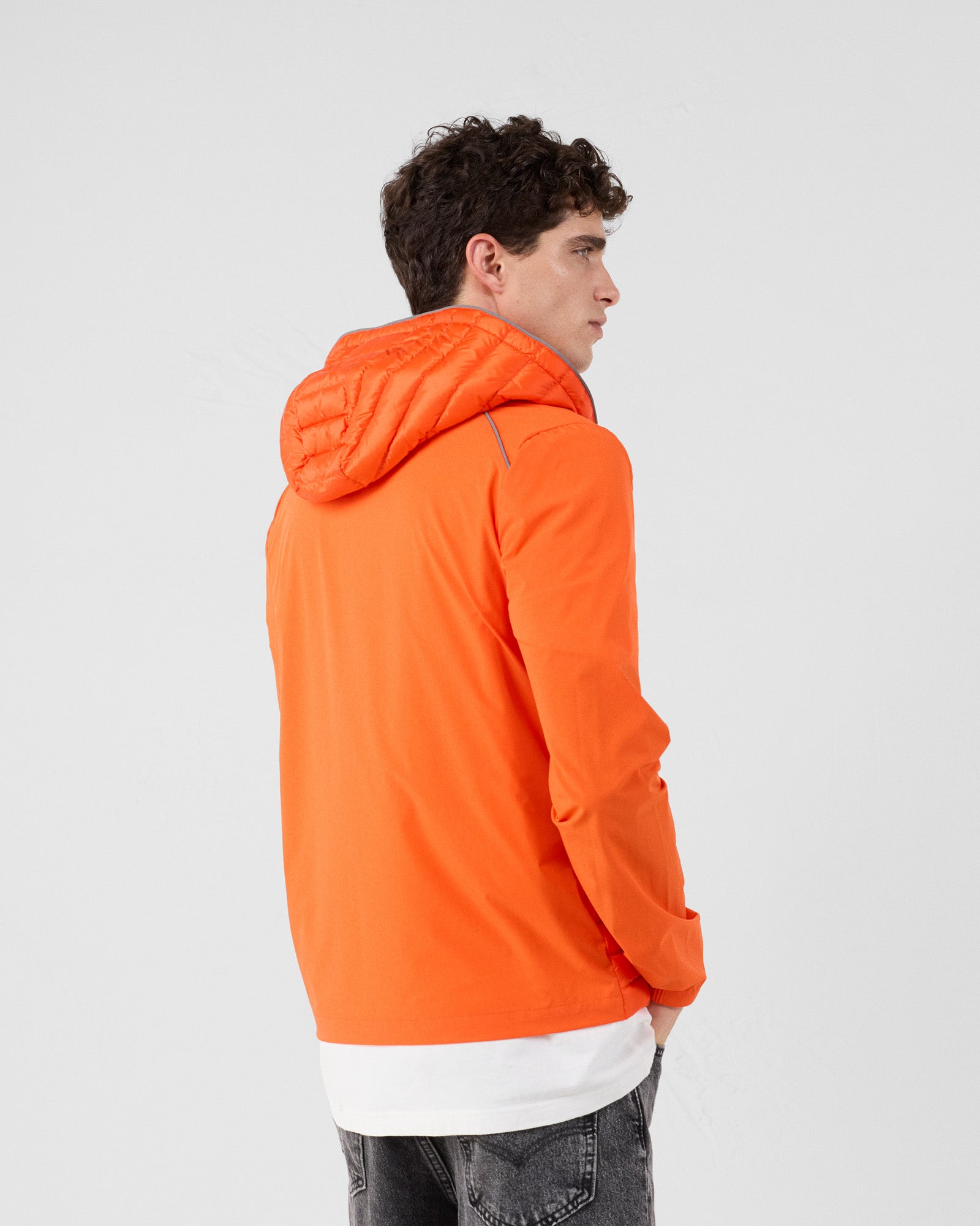 Doudoune bi-matière Rouge feu Stride